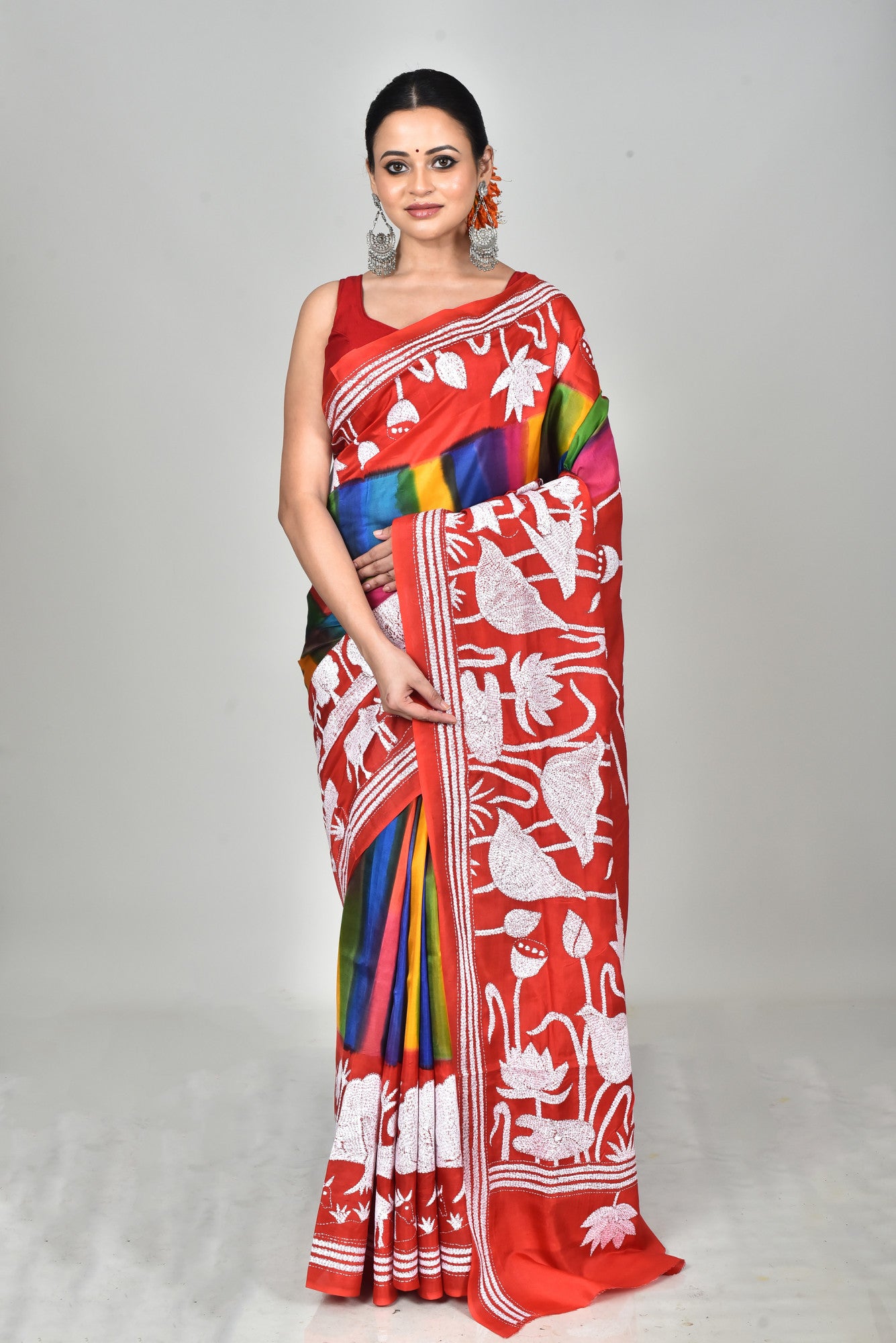 BANGALORE SILK DIY KANTHA SAREE