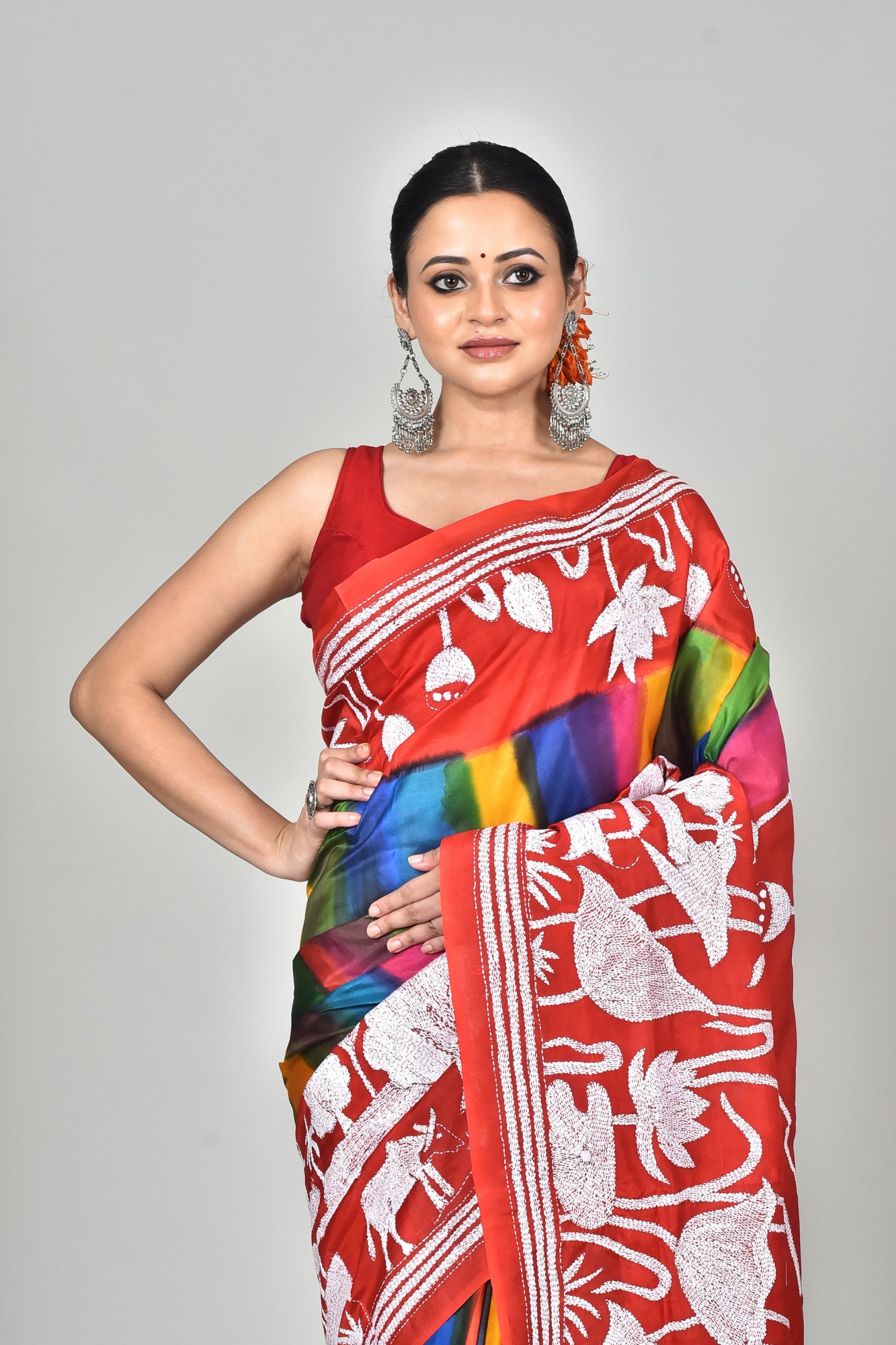 BANGALORE SILK DIY KANTHA SAREE Thumbnail
