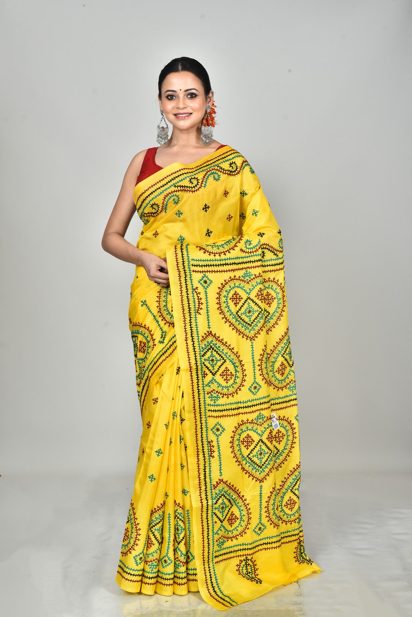 BANGALORE SILK GUJRATI STITCH SAREE