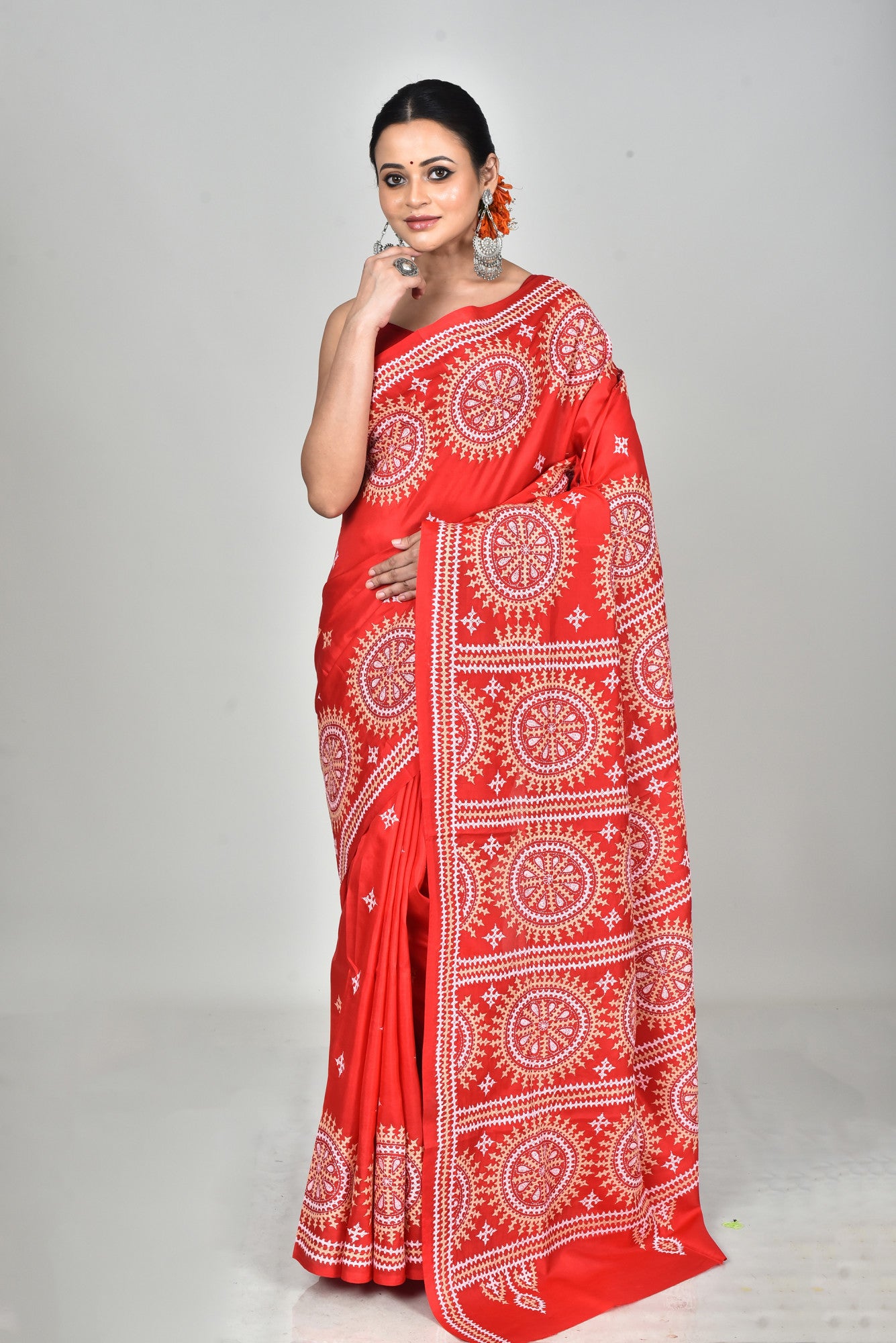 BANGALORE SILK GUJRATI STITCH SAREE