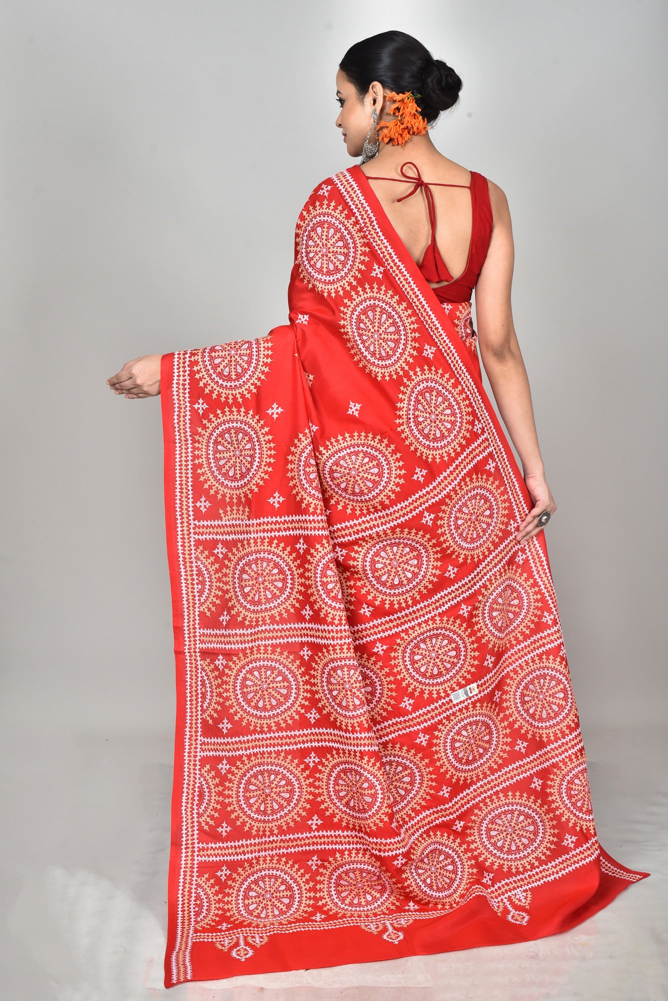 BANGALORE SILK GUJRATI STITCH SAREE Thumbnail
