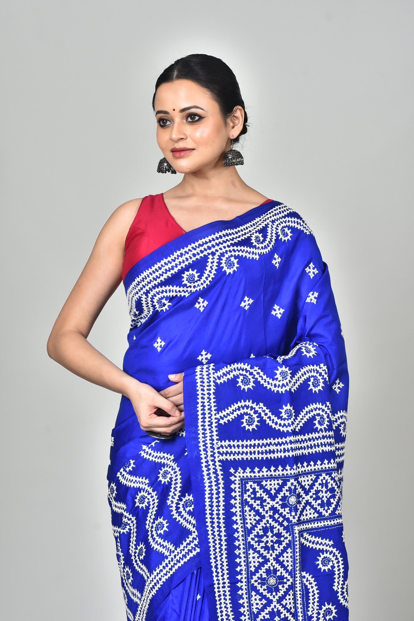 BANGALORE SILK GUJRATI STITCH SAREE Thumbnail