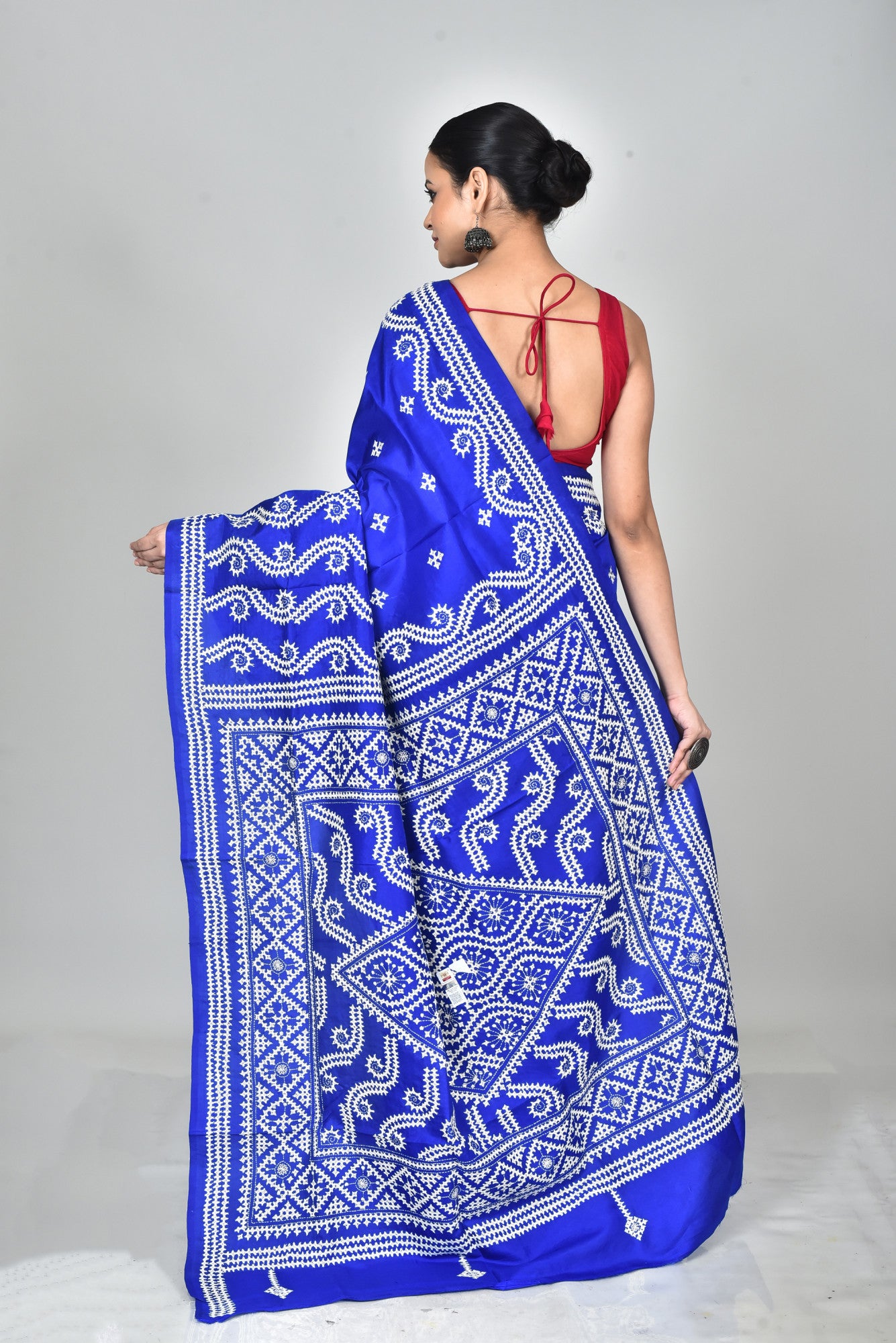 BANGALORE SILK GUJRATI STITCH SAREE Thumbnail