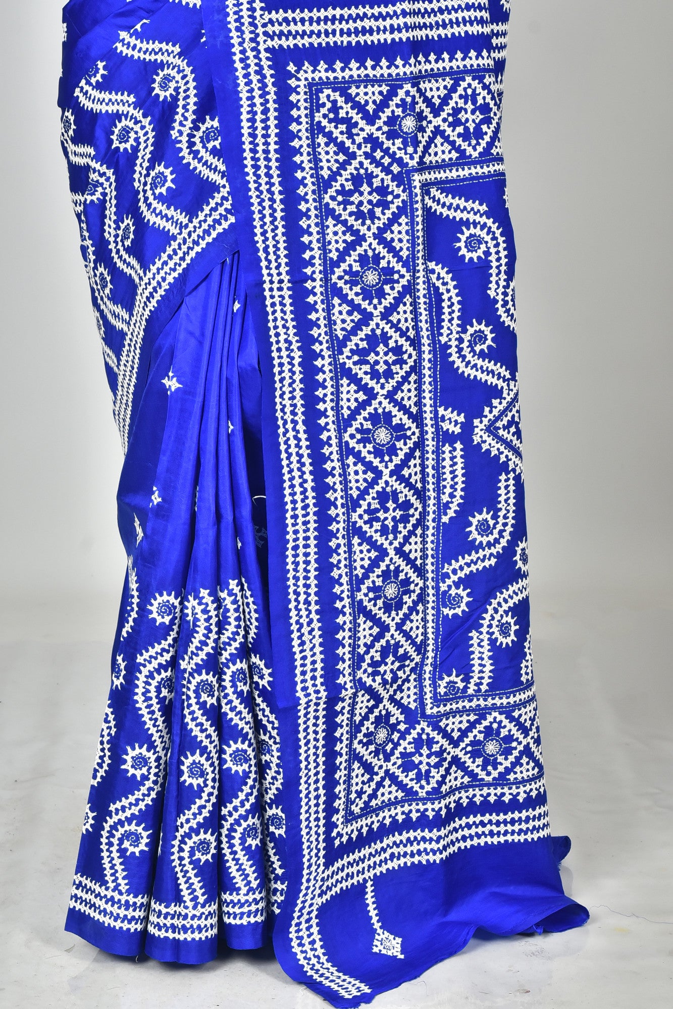 BANGALORE SILK GUJRATI STITCH SAREE Thumbnail