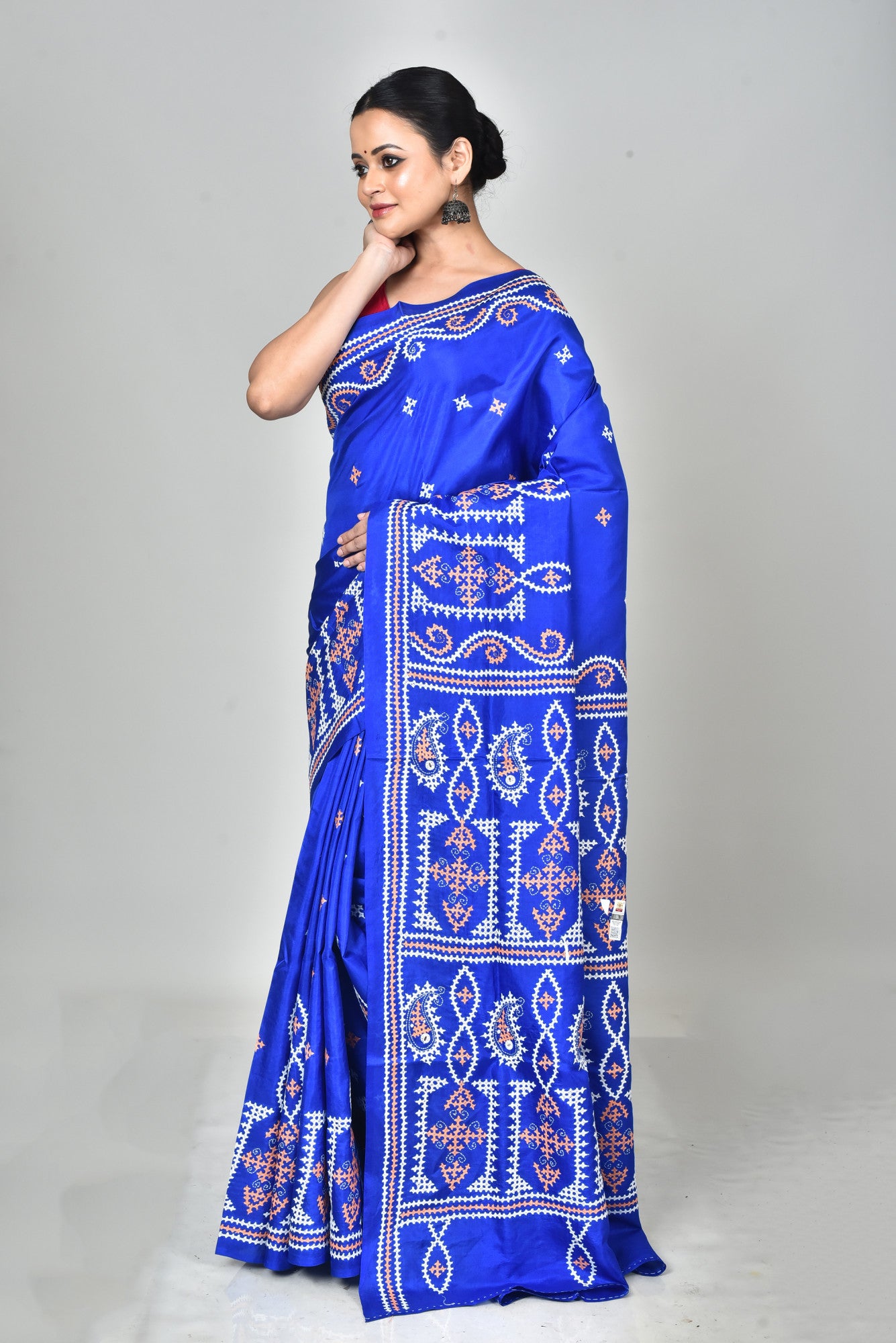 BANGALORE SILK GUJRATI STITCH SAREE Thumbnail