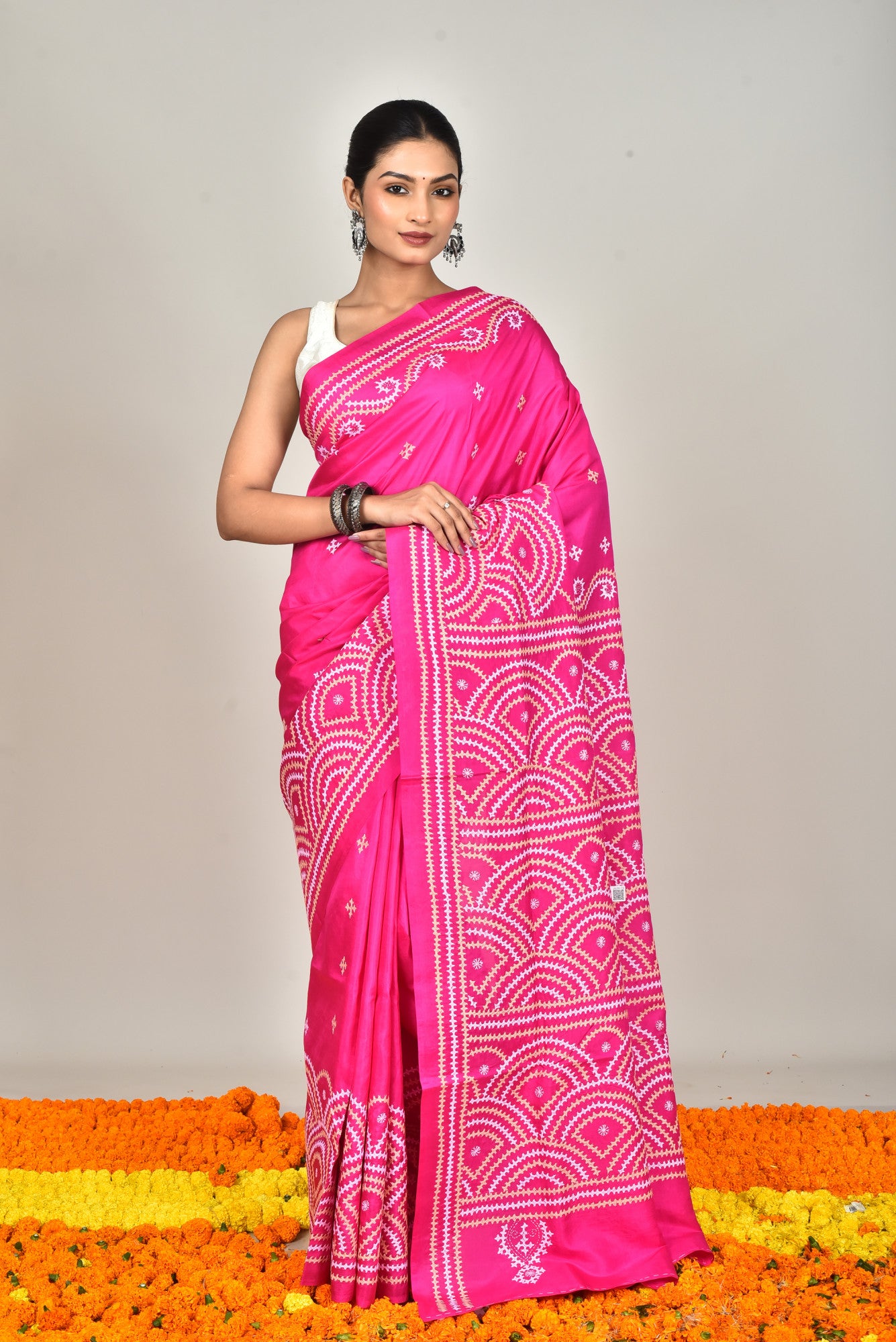 BANGALORE SILK GUJRATI STITCH SAREE