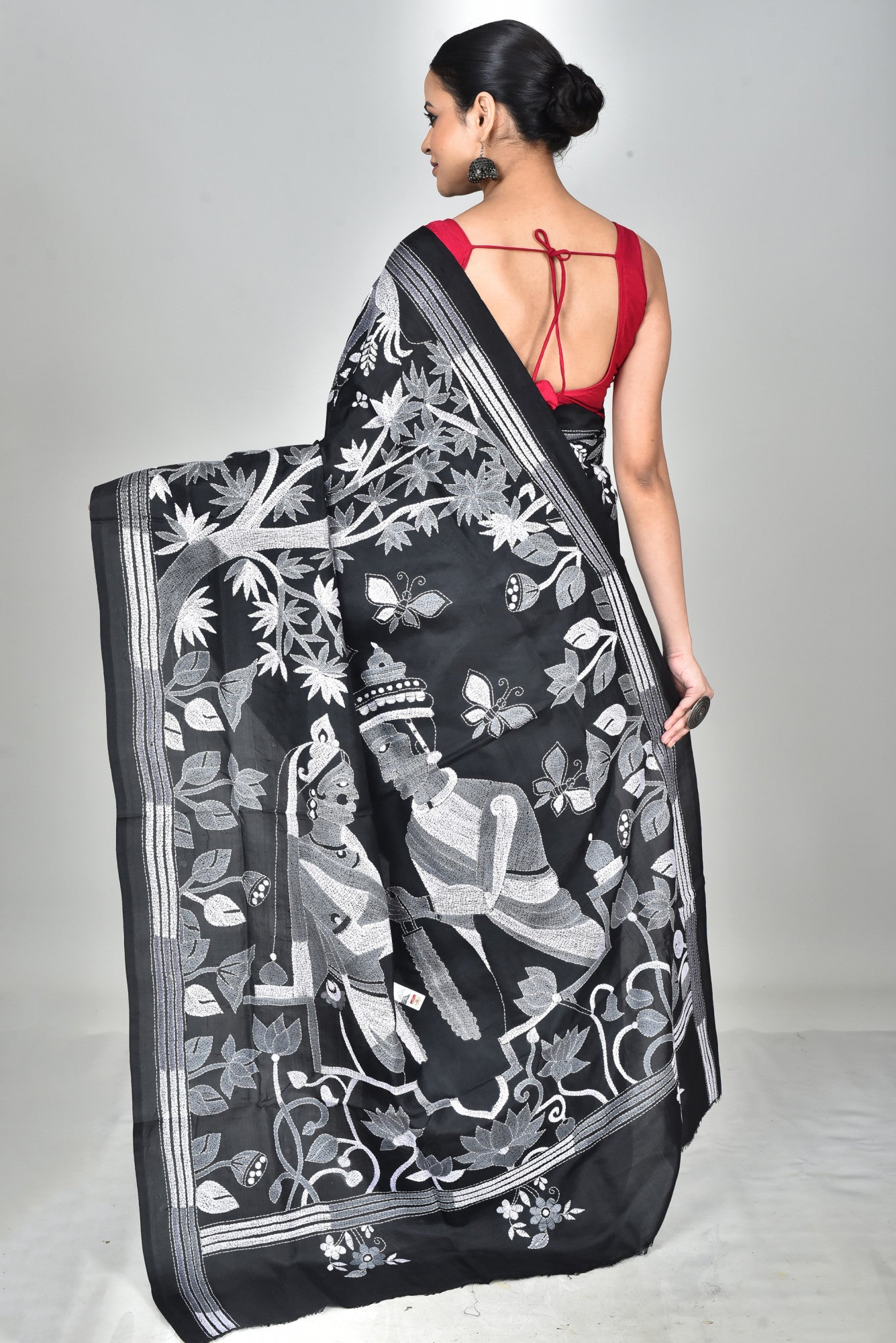 BANGALORE SILK KANTHA SAREE Thumbnail
