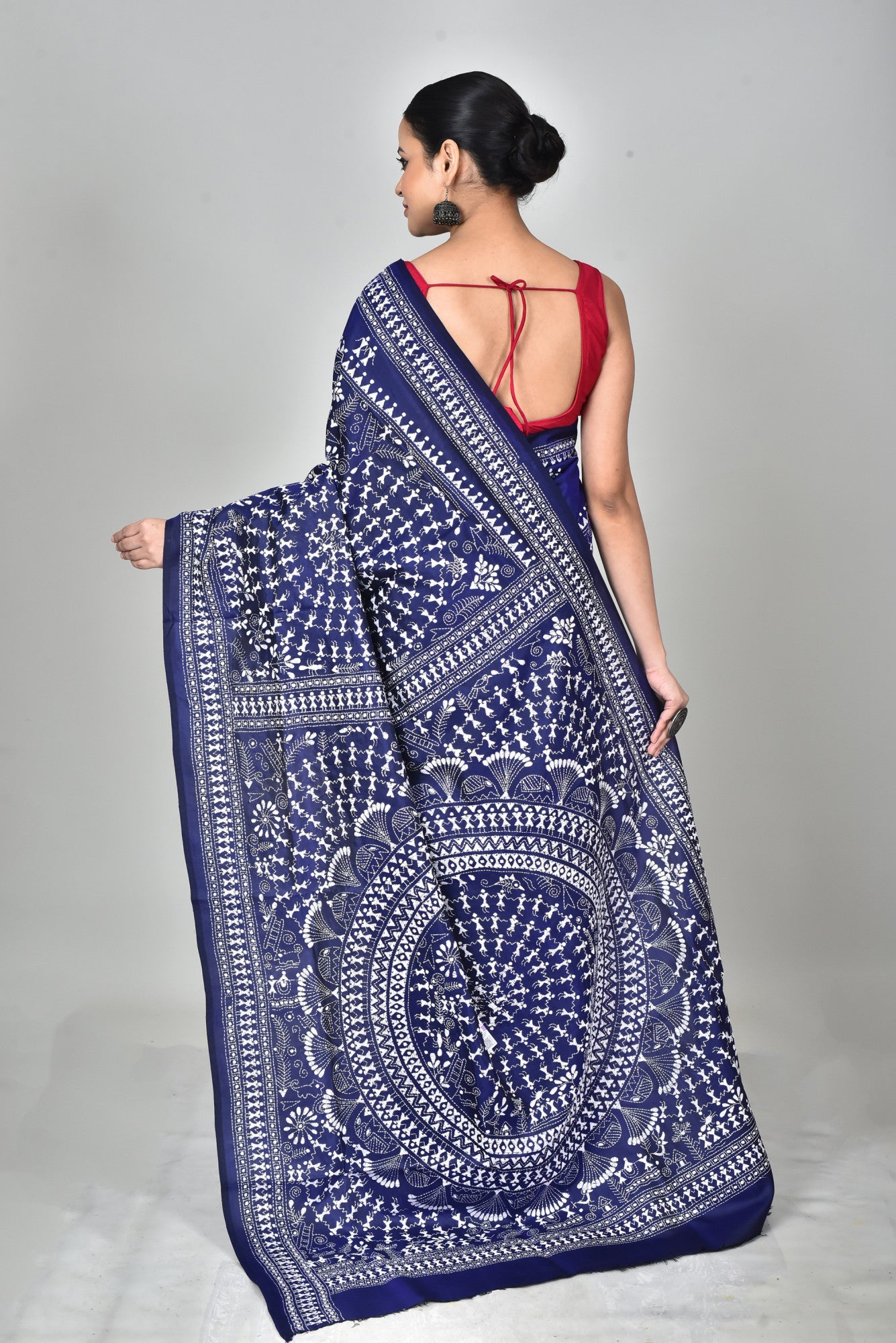 BANGALORE SILK KANTHA SAREE Thumbnail