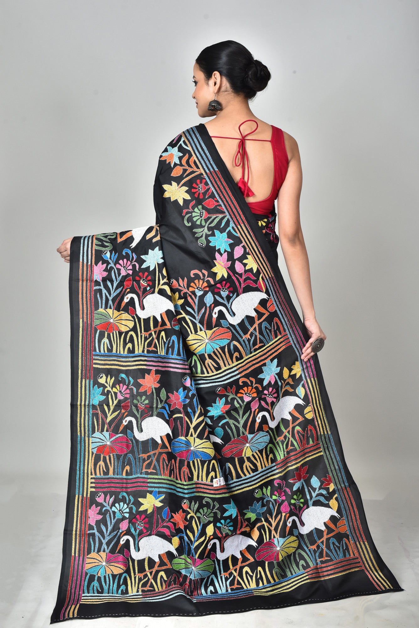 BANGALORE SILK KANTHA SAREE Thumbnail