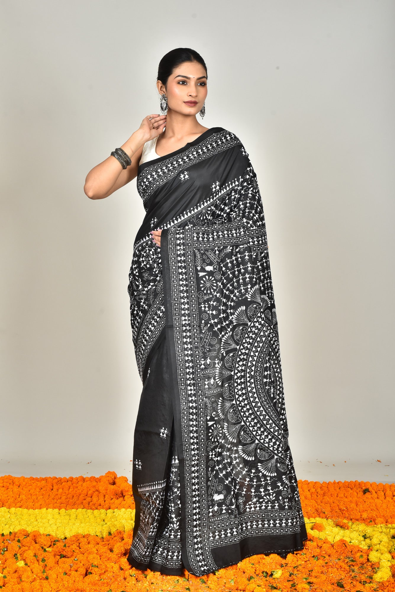 BANGALORE SILK KANTHA SAREE