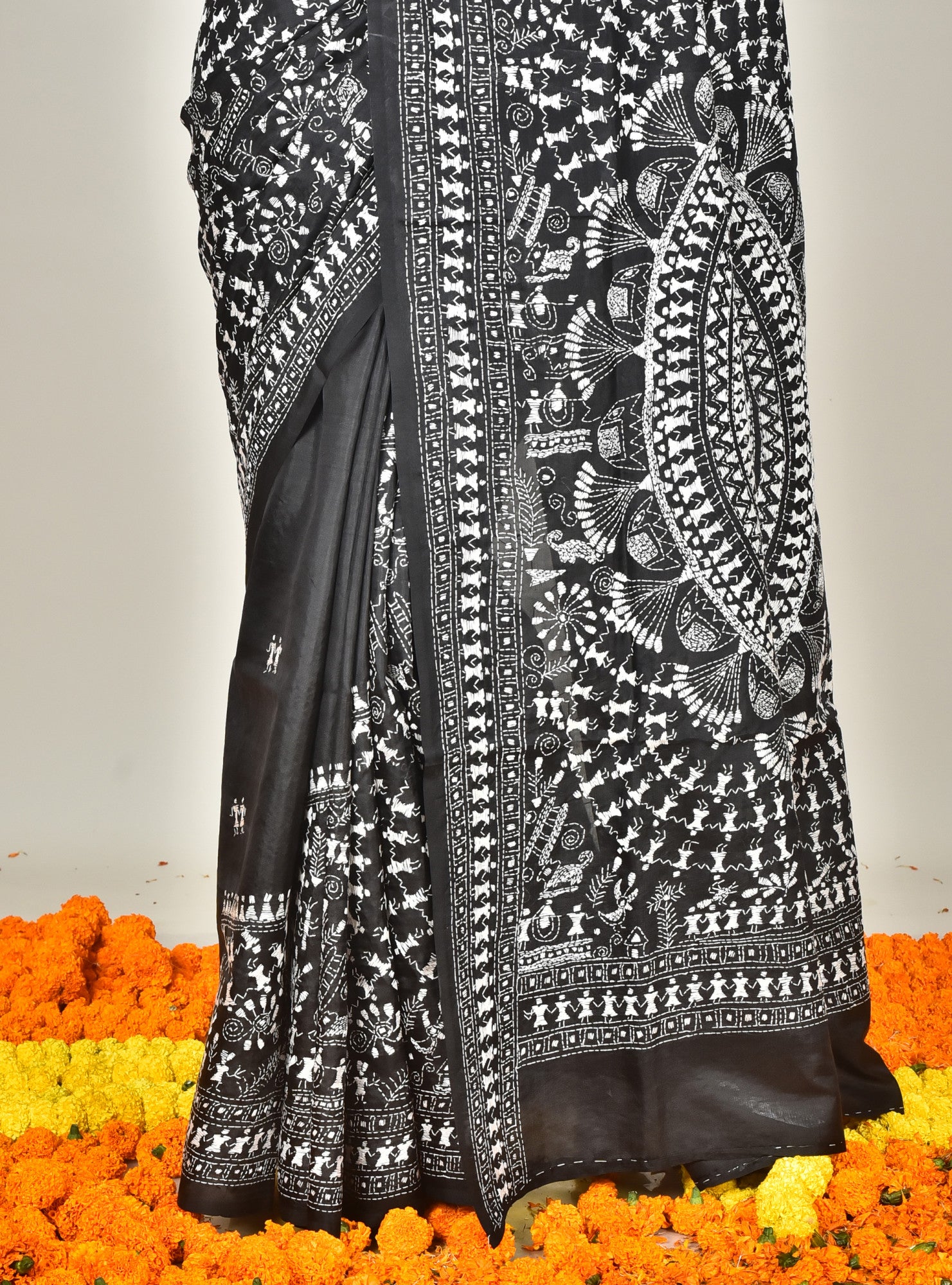 BANGALORE SILK KANTHA SAREE Thumbnail