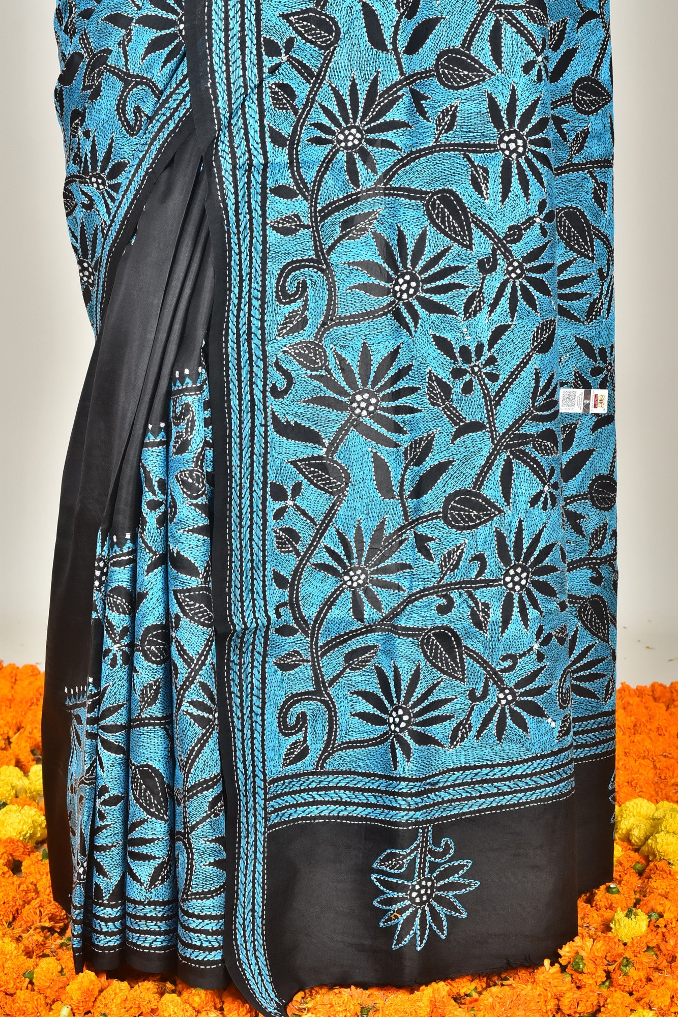 BANGALORE SILK  KANTHA SAREE Thumbnail