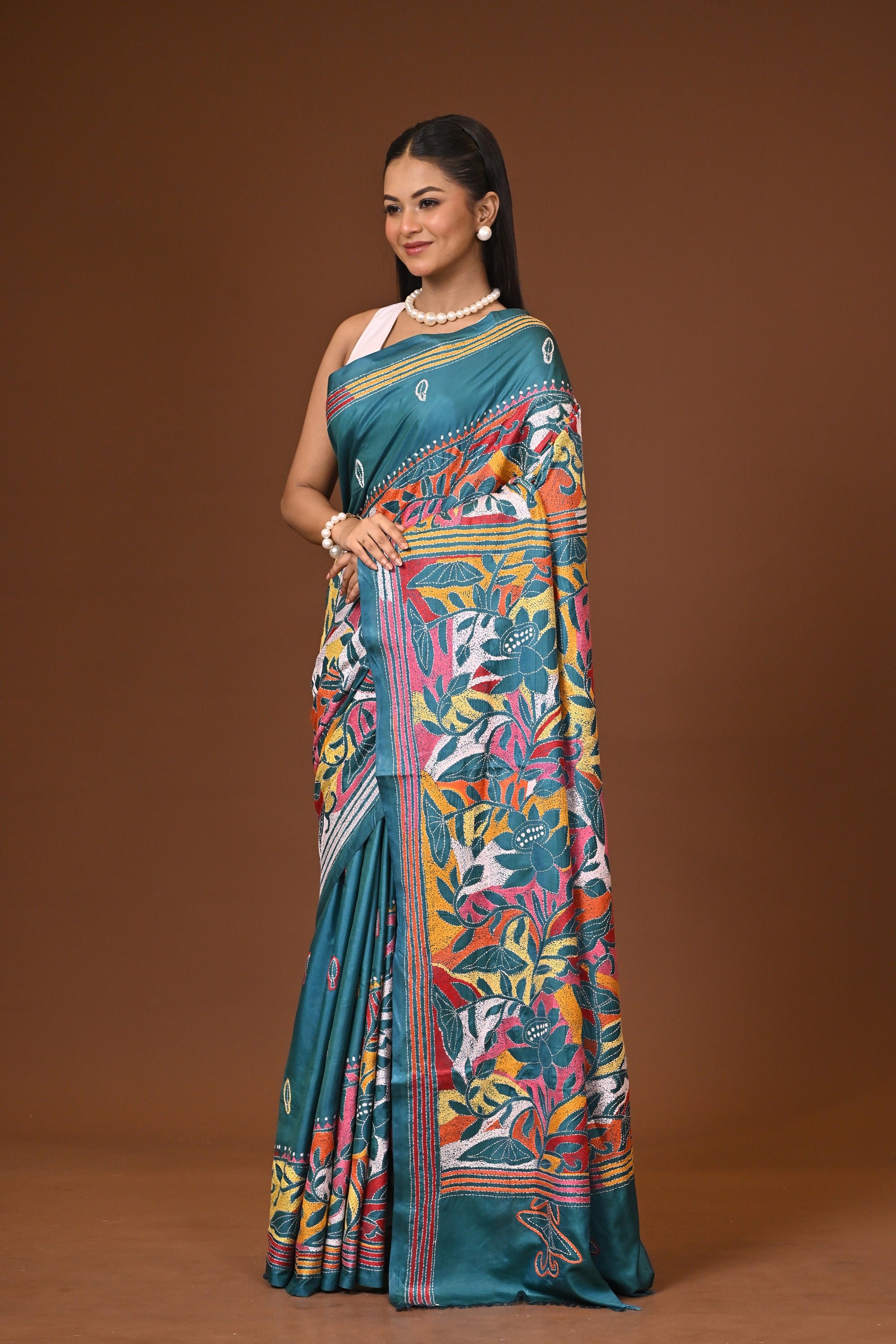 Blended Silk Kantha Saree