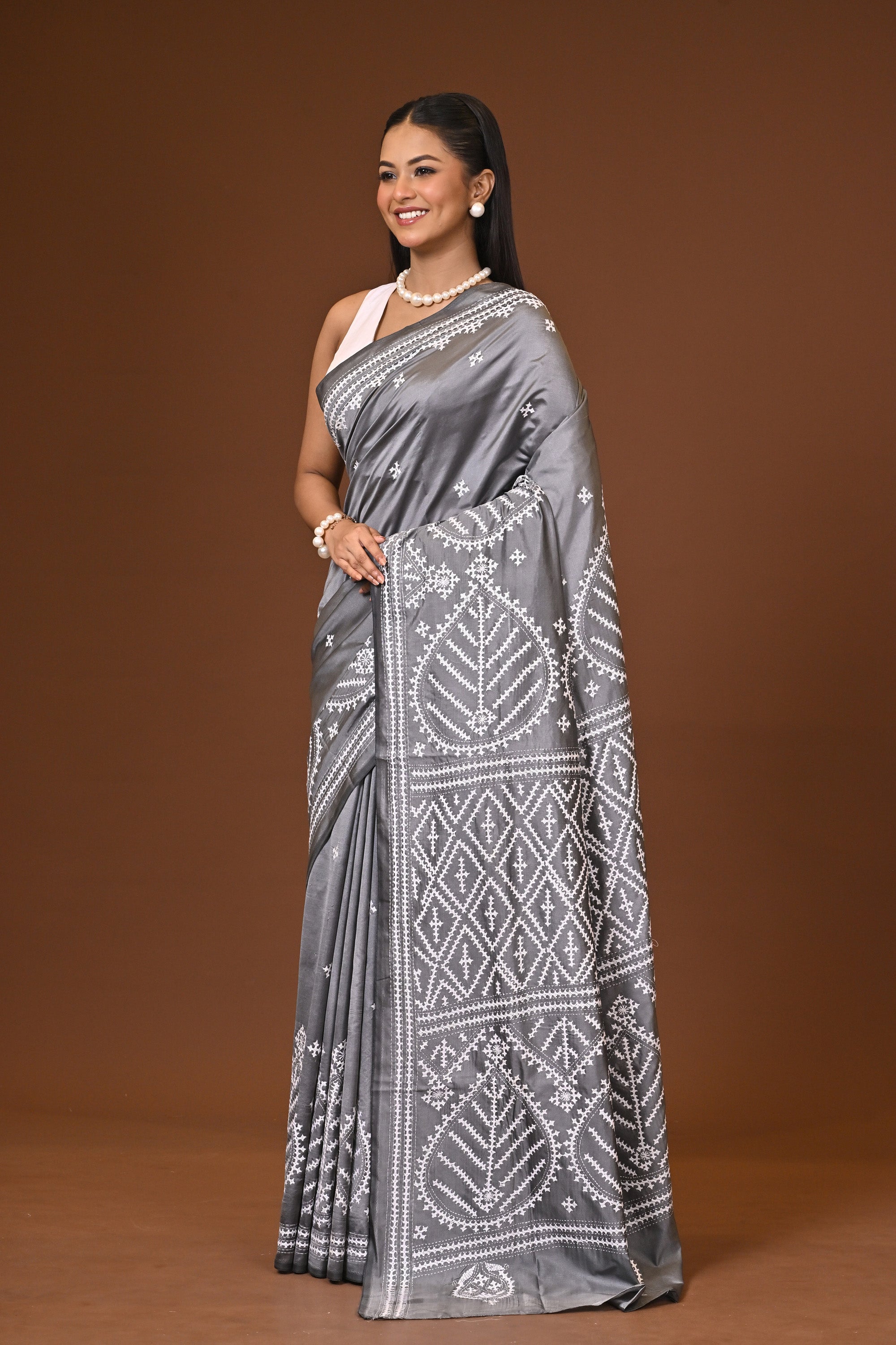 Blended Silk Kantha Saree