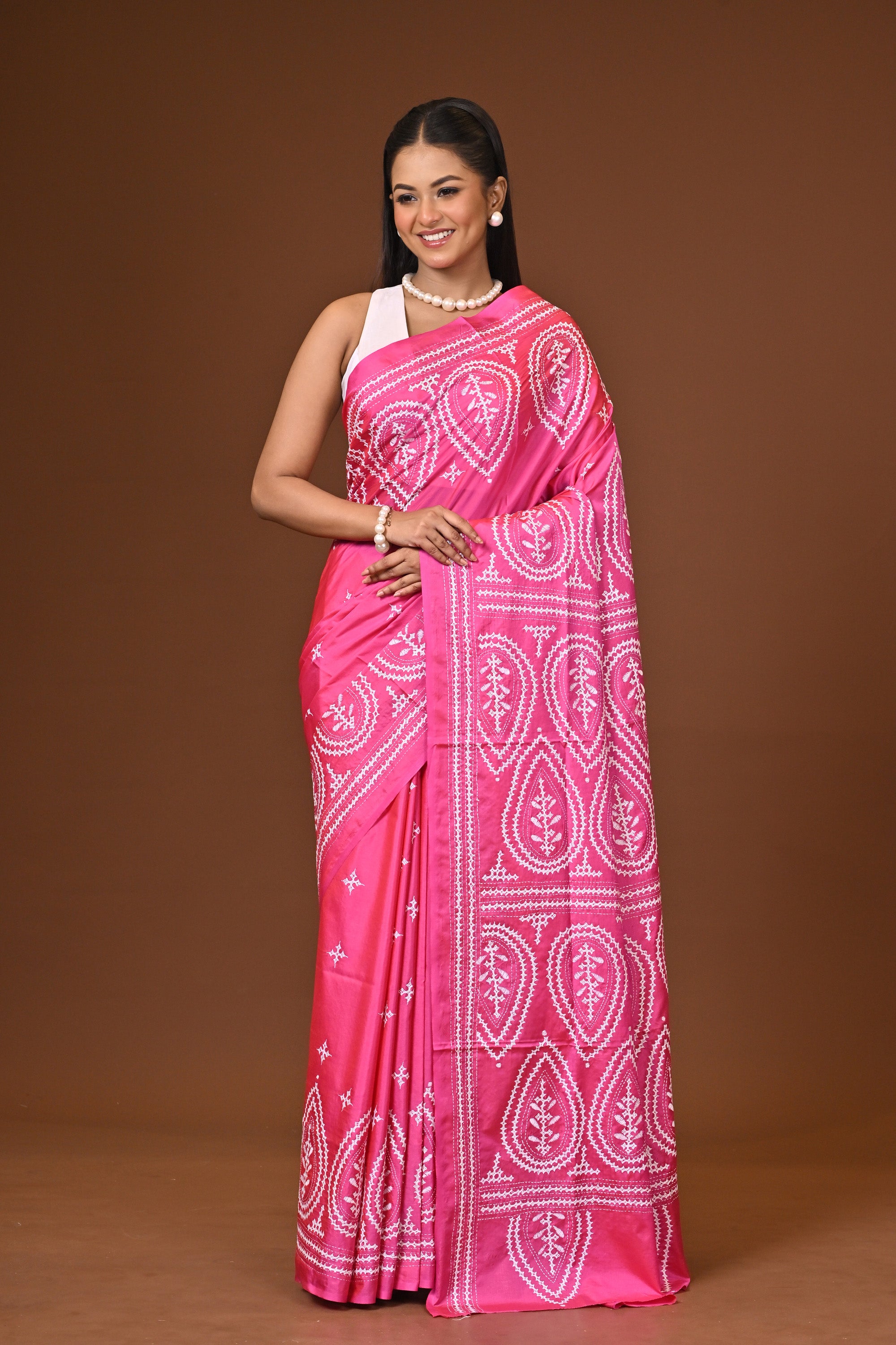 Blended Silk Kantha Saree