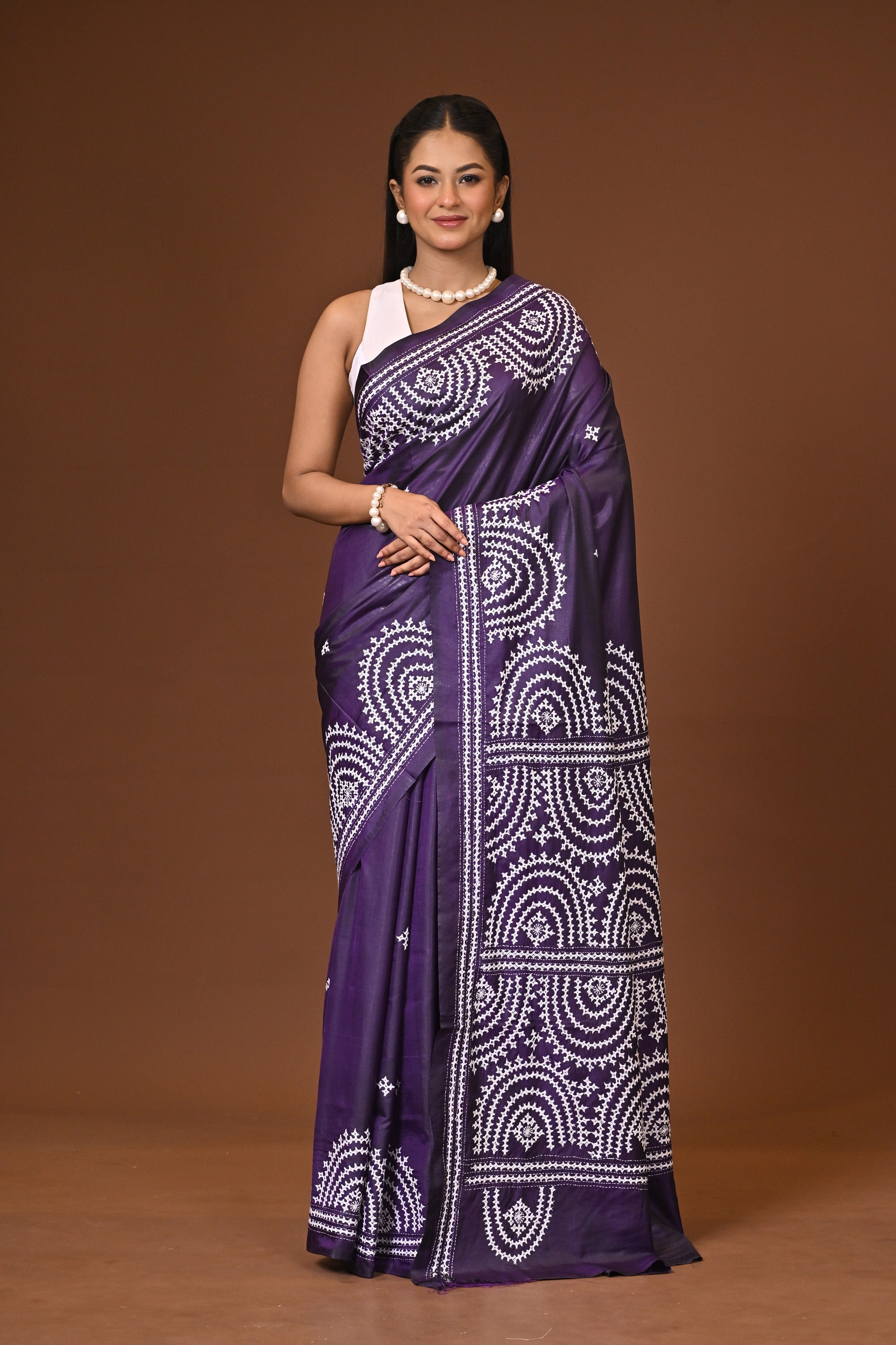 Blended Silk Kantha Saree