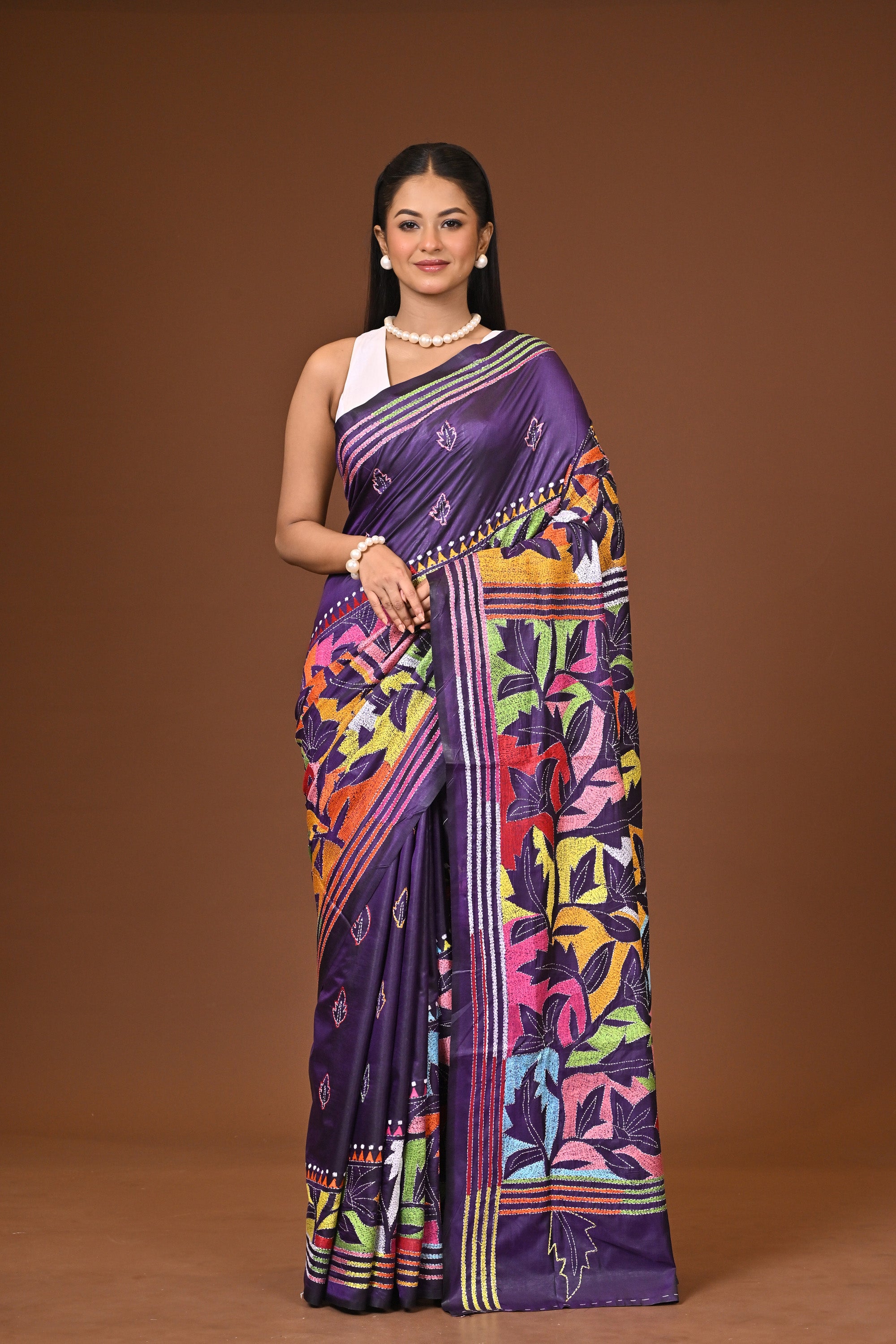 Blended Silk Kantha Saree