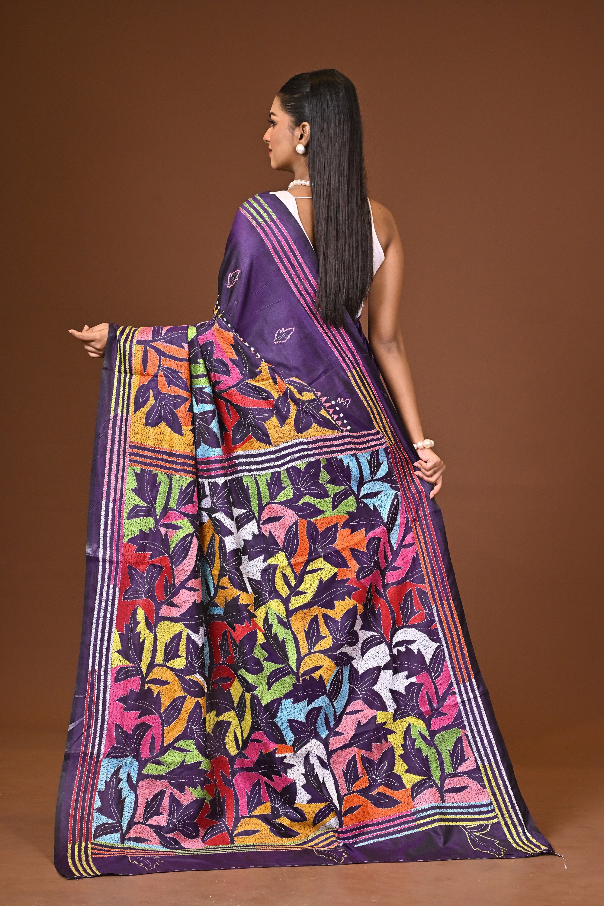Blended Silk Kantha Saree