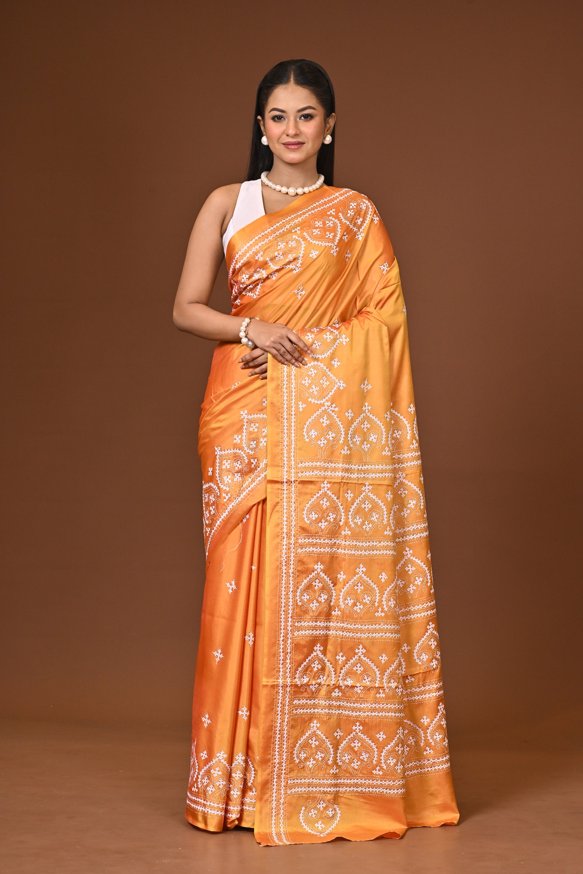 Blended Silk Kantha Saree