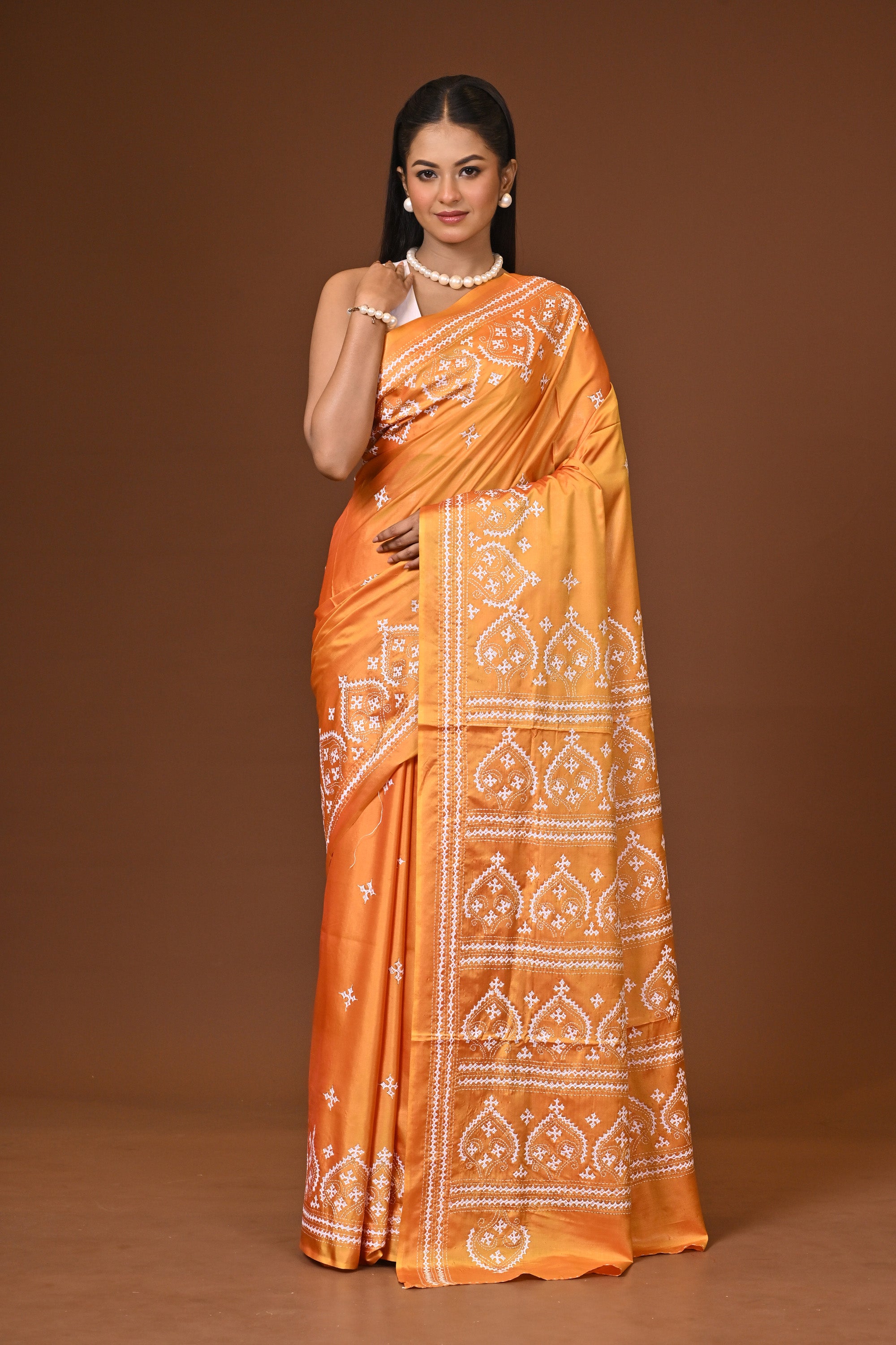 Blended Silk Kantha Saree