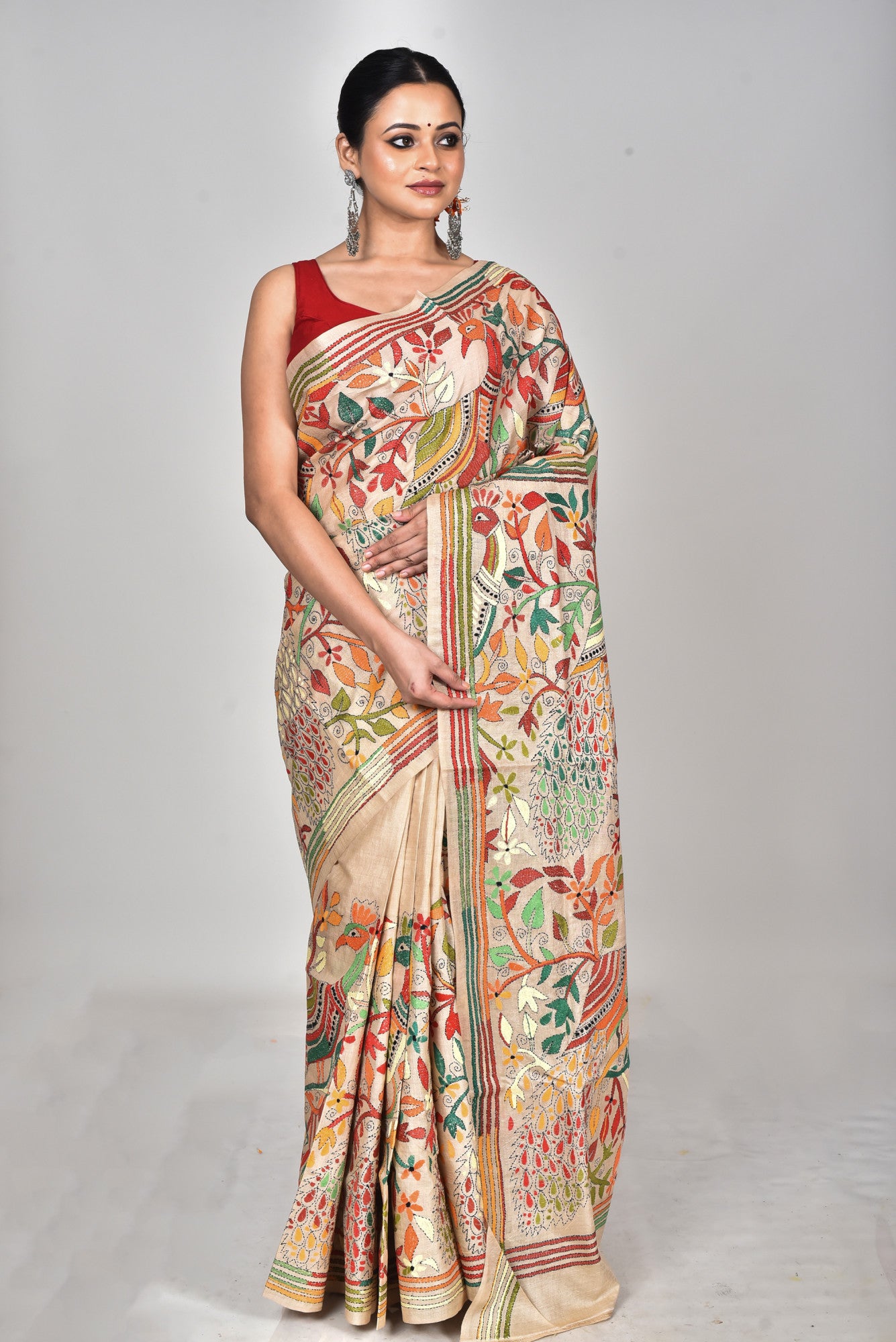 GACHI SILK KANTHA SAREE