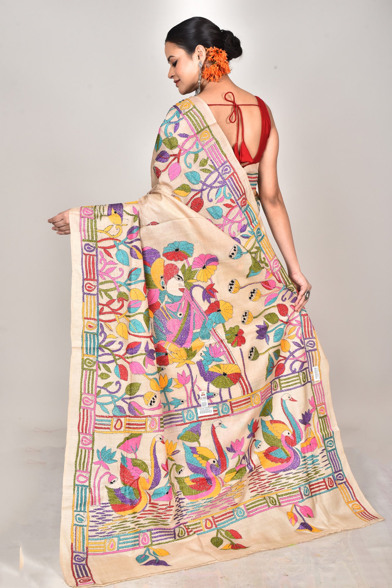 GACHI SILK KANTHA SAREE Thumbnail