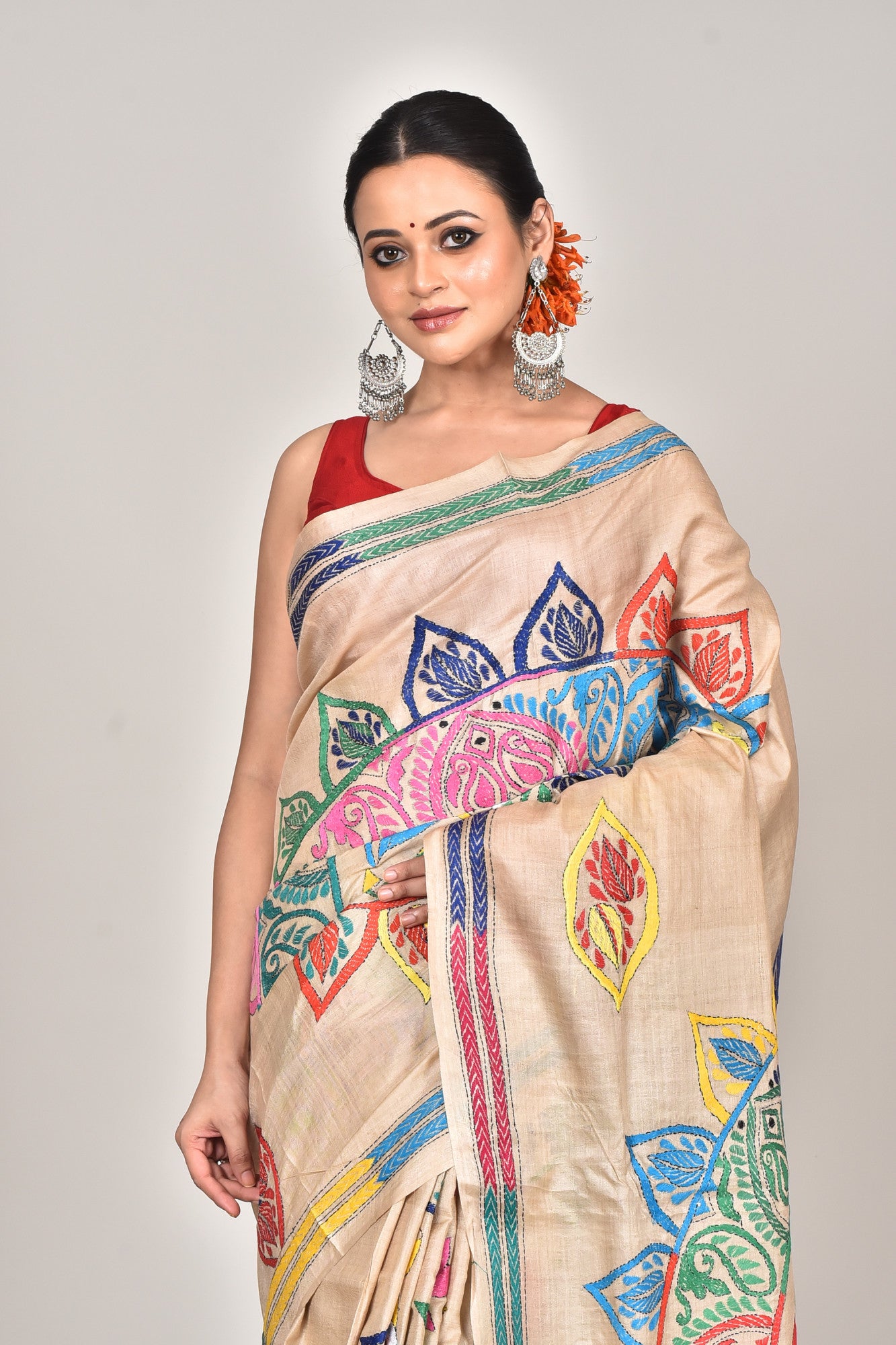 GACHI SILK KANTHA SAREE Thumbnail