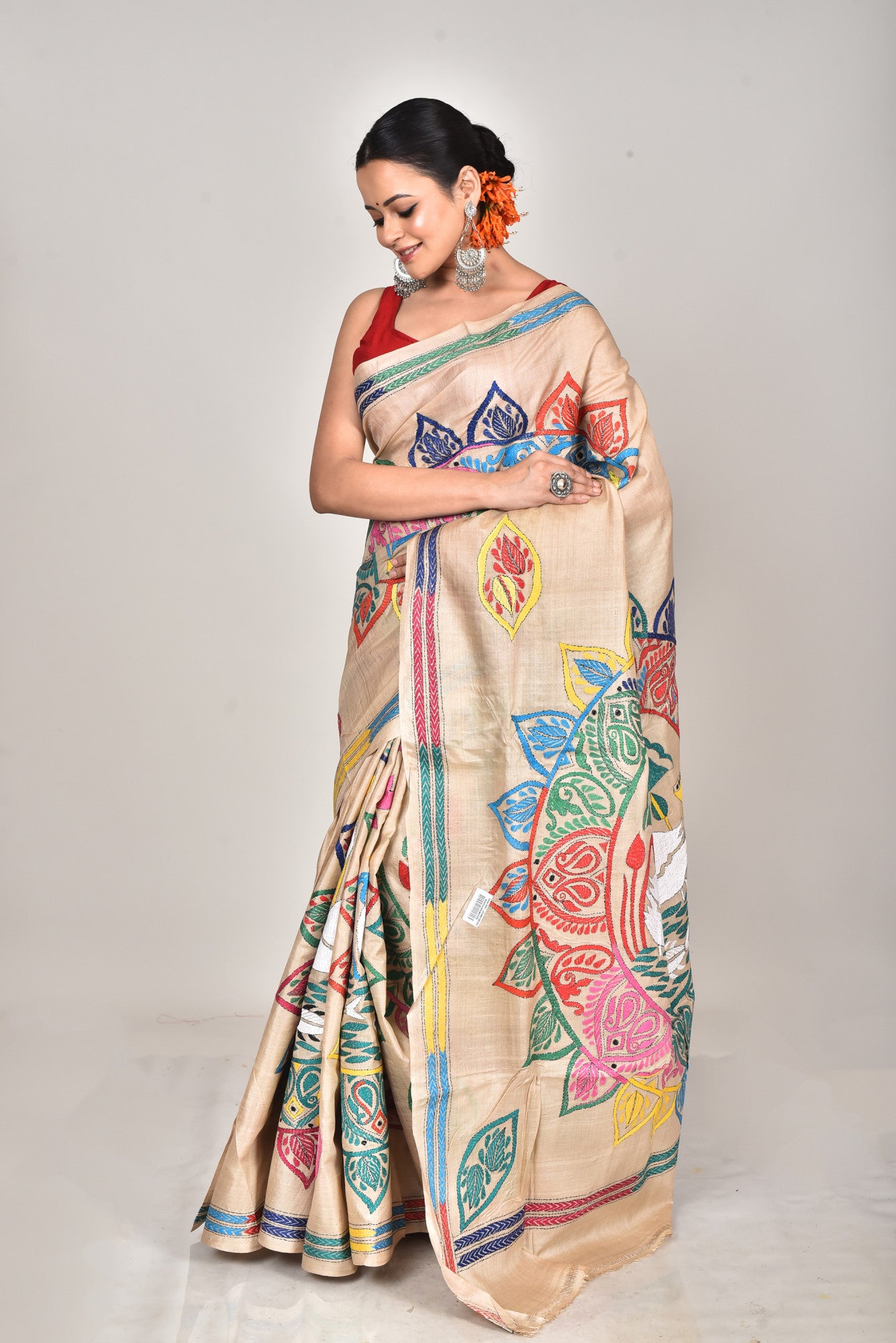 GACHI SILK KANTHA SAREE Thumbnail