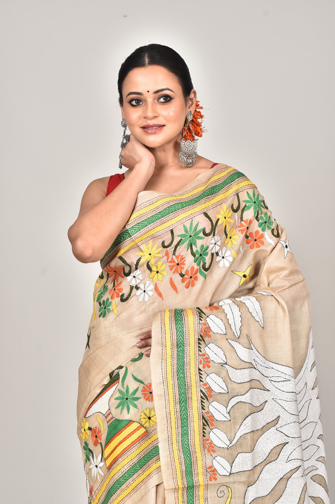 GACHI SILK KANTHA SAREE Thumbnail