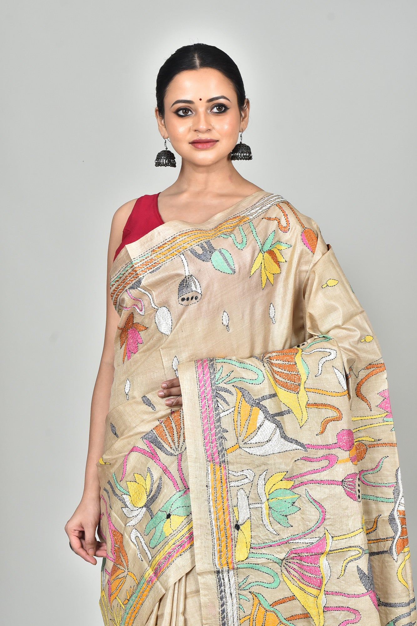 GACHI SILK KANTHA SAREE Thumbnail