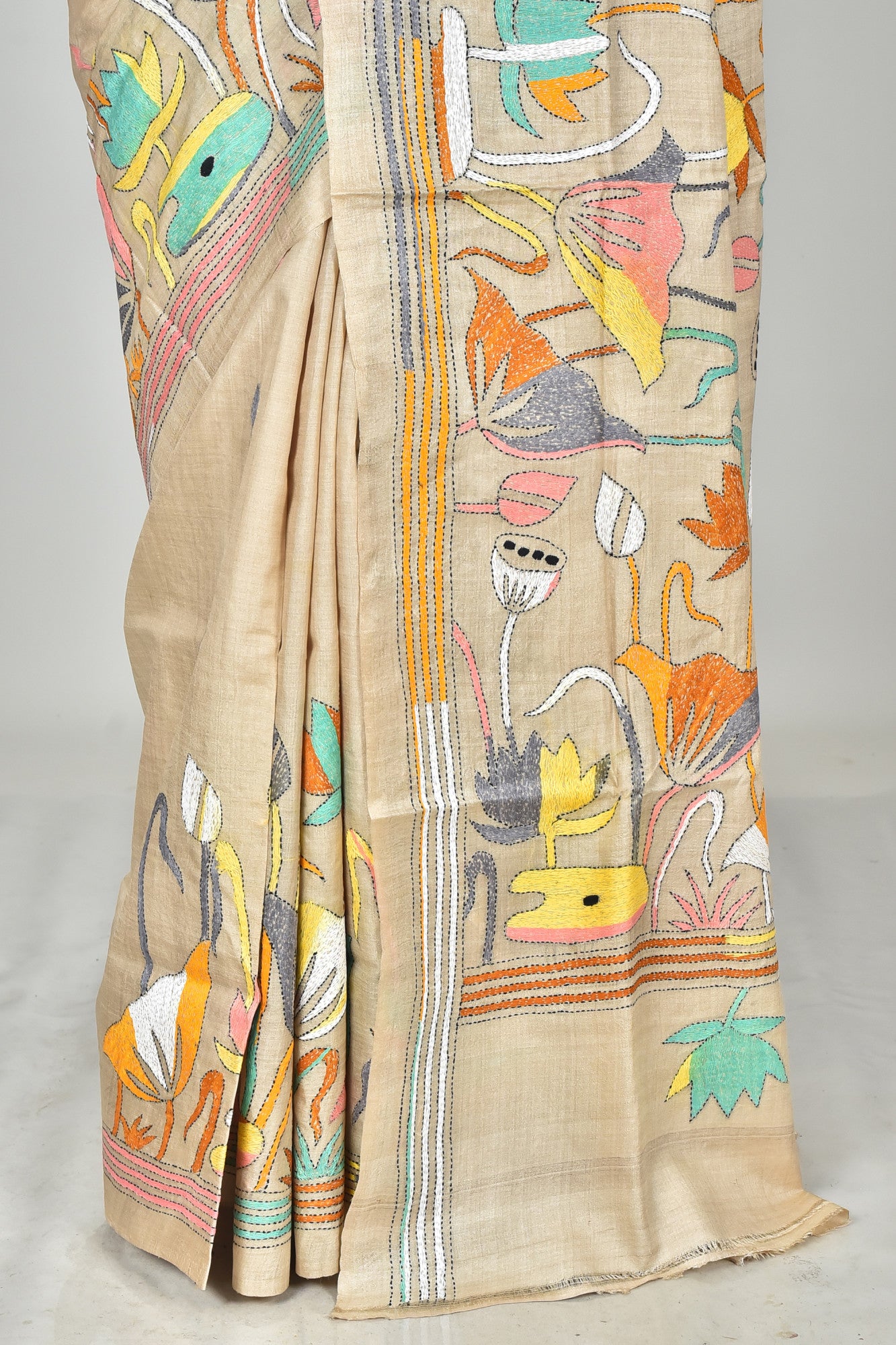 GACHI SILK KANTHA SAREE Thumbnail