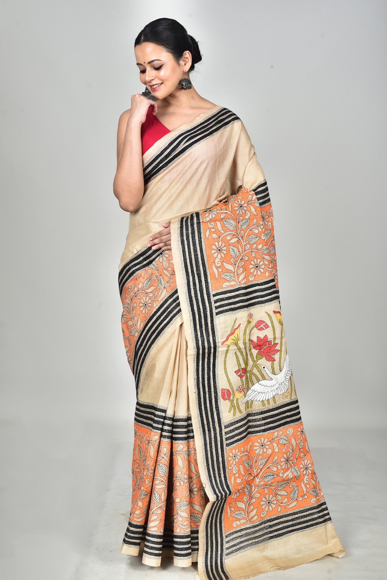 GACHI SILK KANTHA SAREE