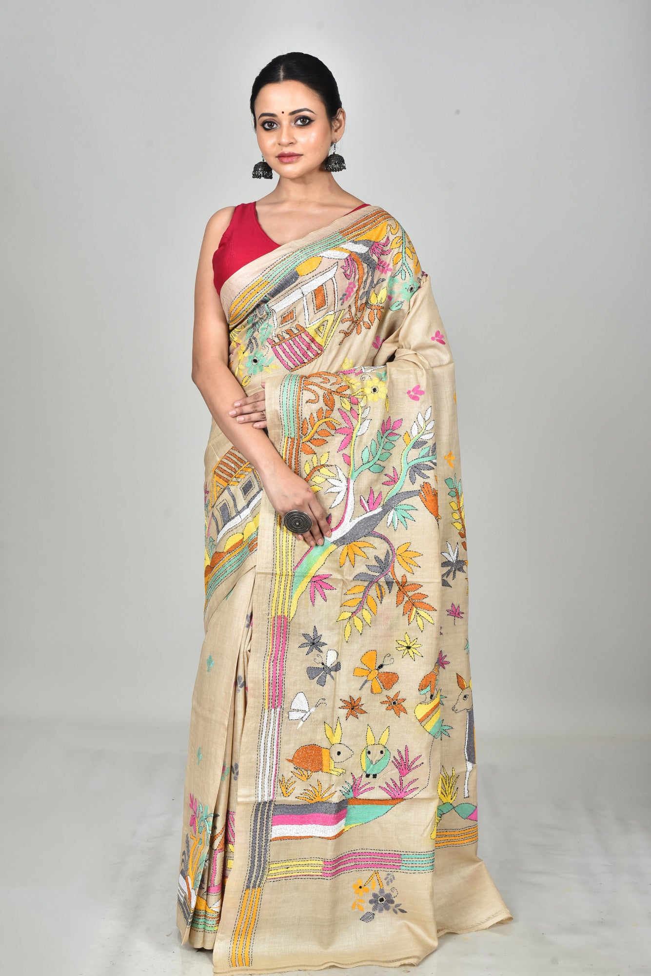 GACHI SILK KANTHA SAREE