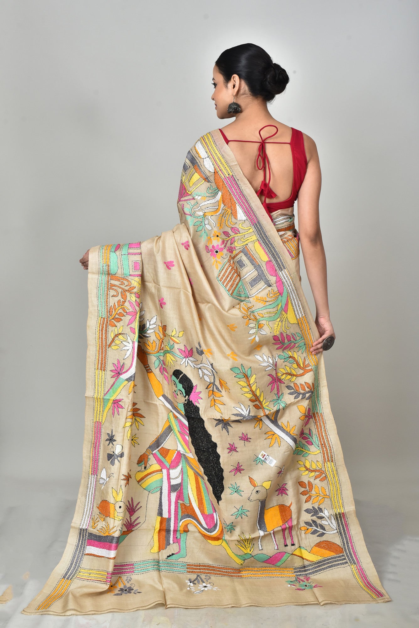 GACHI SILK KANTHA SAREE Thumbnail