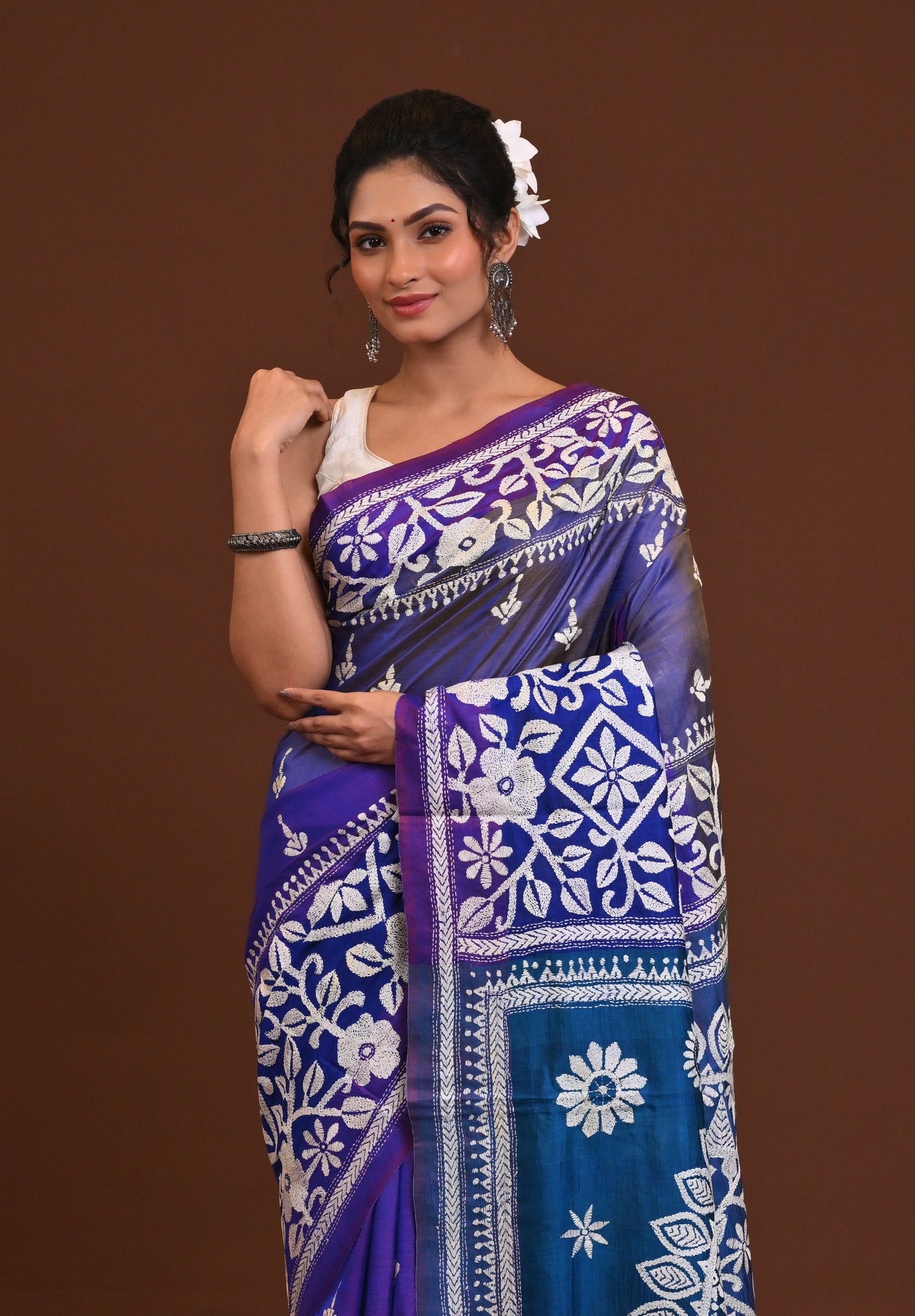 Gachi Silk Kantha Saree Thumbnail