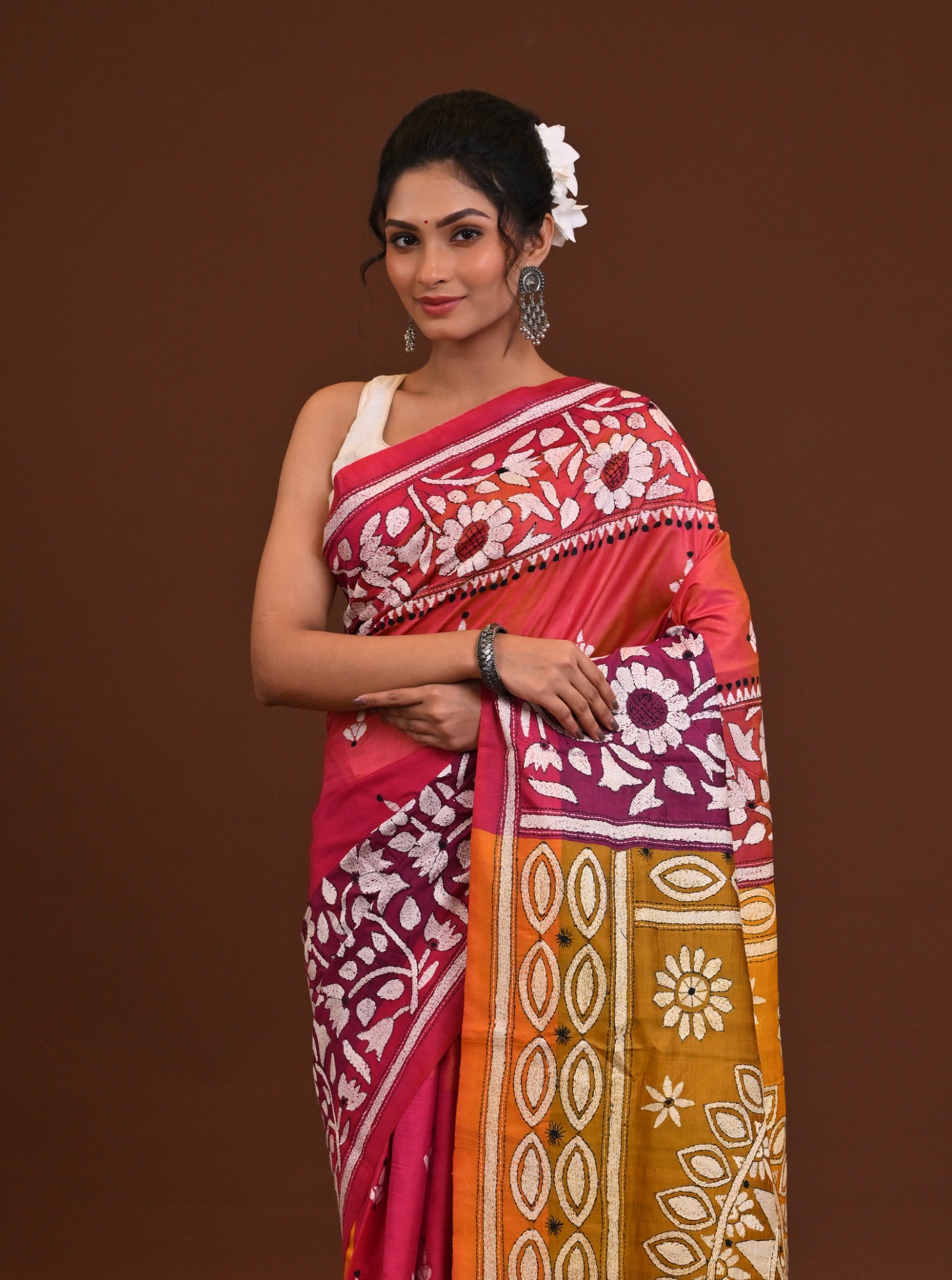 Gachi Silk Kantha Saree Thumbnail