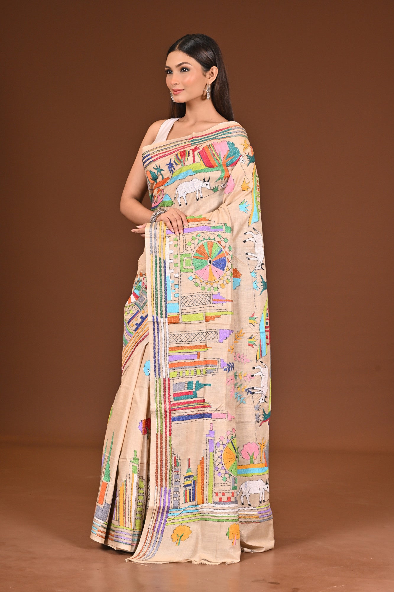 GACHI SILK KANTHA SAREE Thumbnail