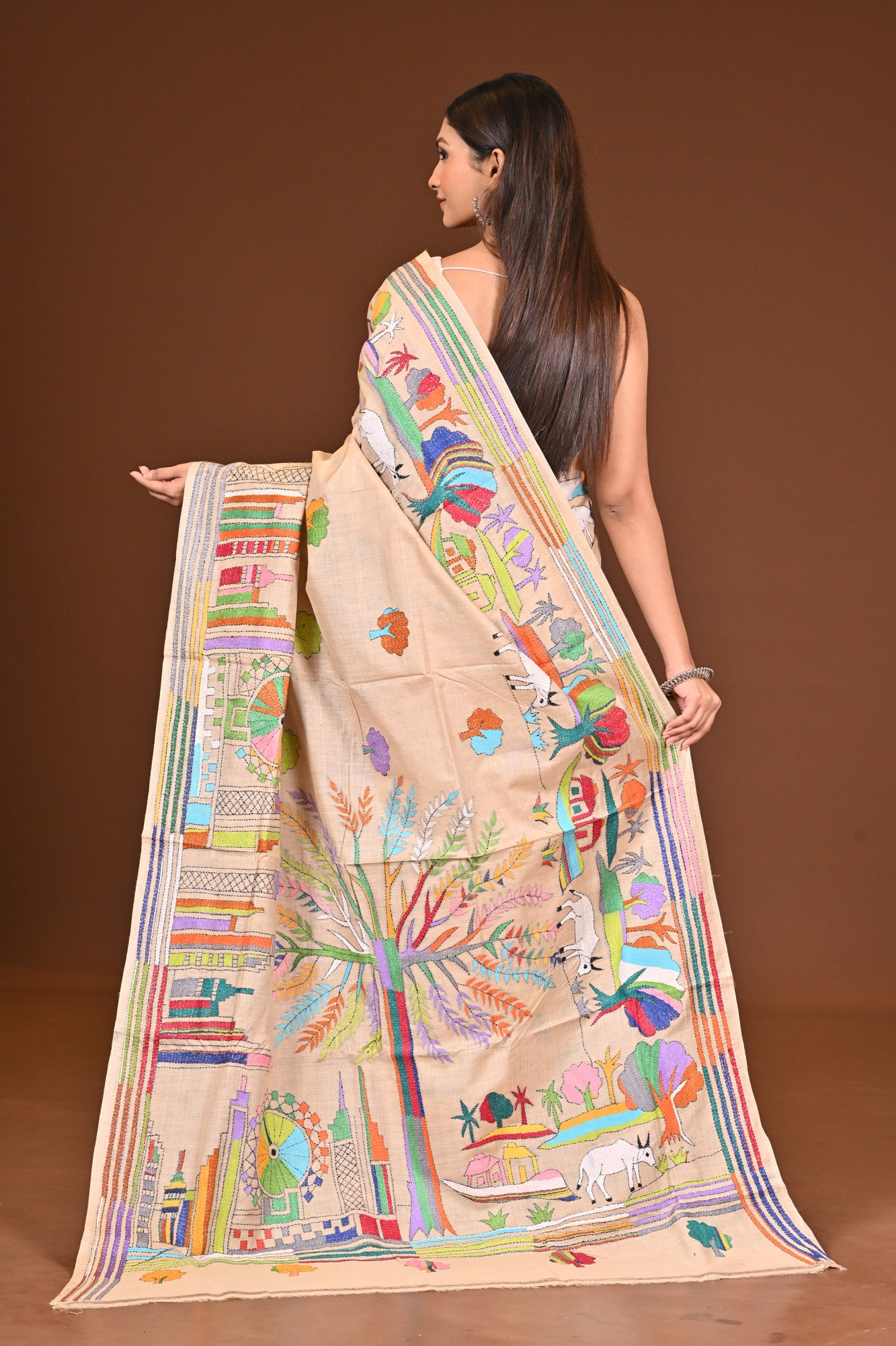 GACHI SILK KANTHA SAREE Thumbnail