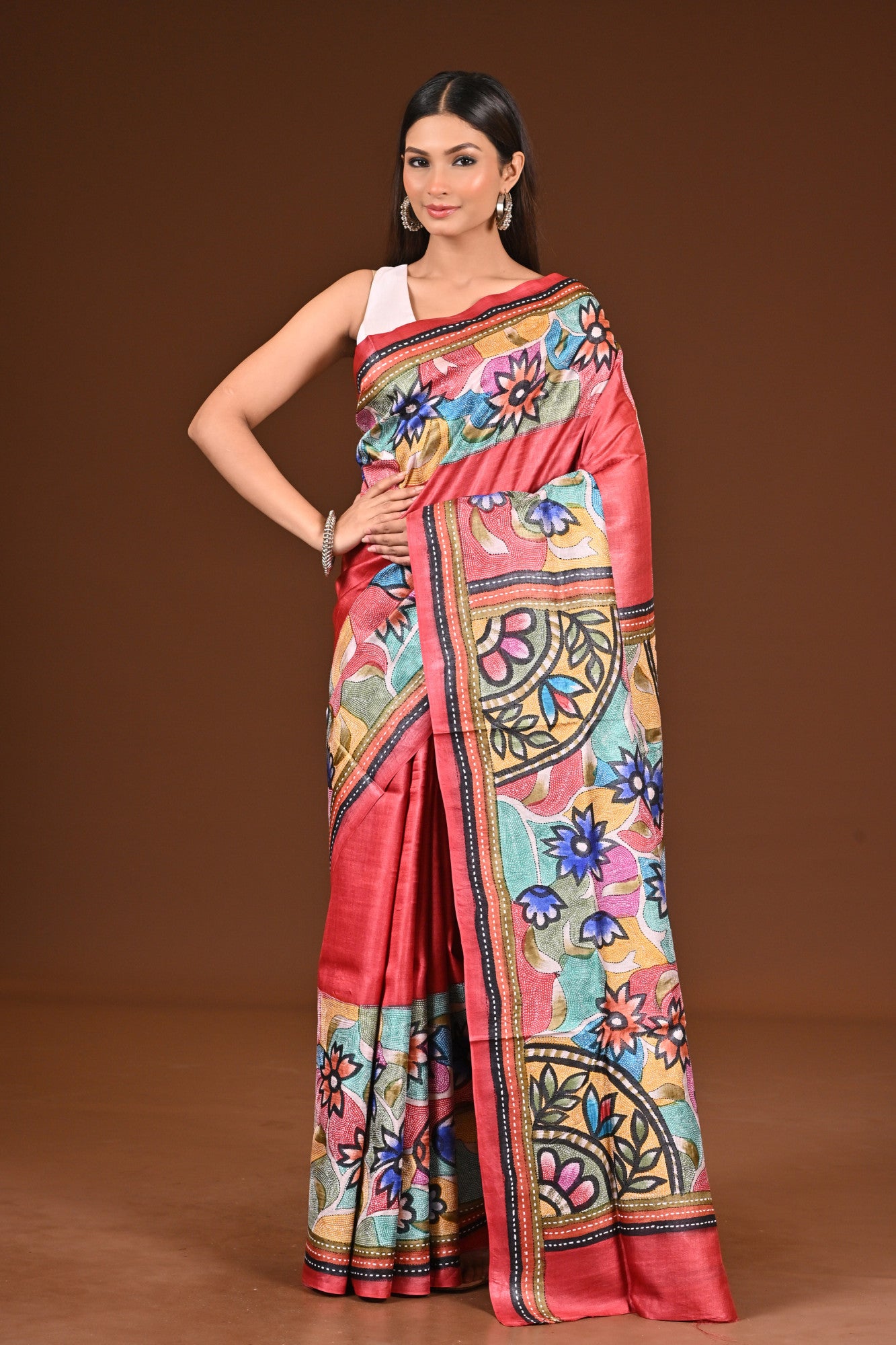 GACHI SILK KANTHA SAREE