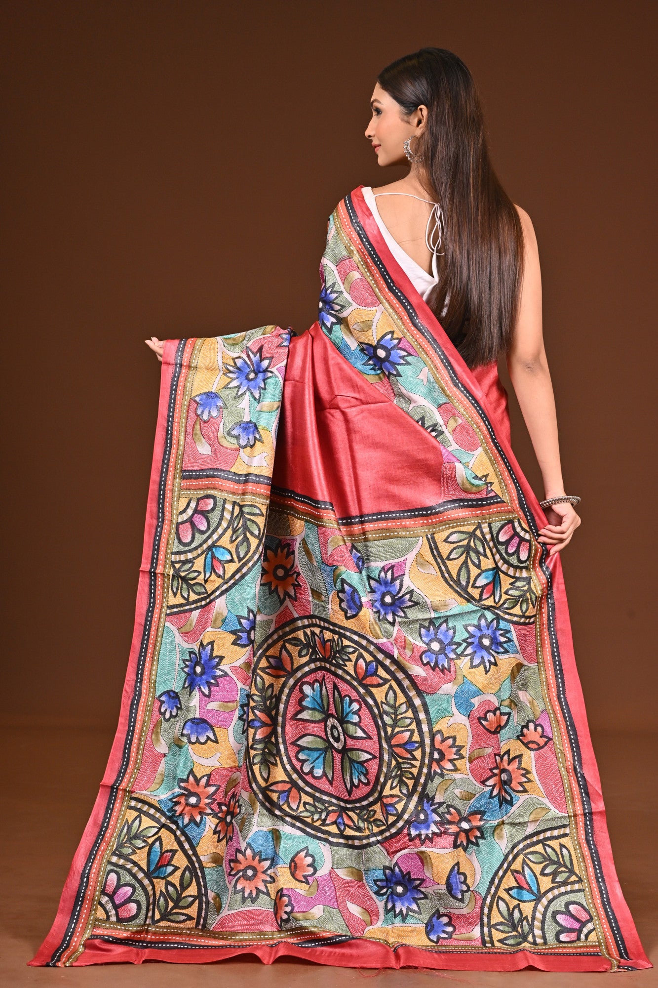 GACHI SILK KANTHA SAREE Thumbnail