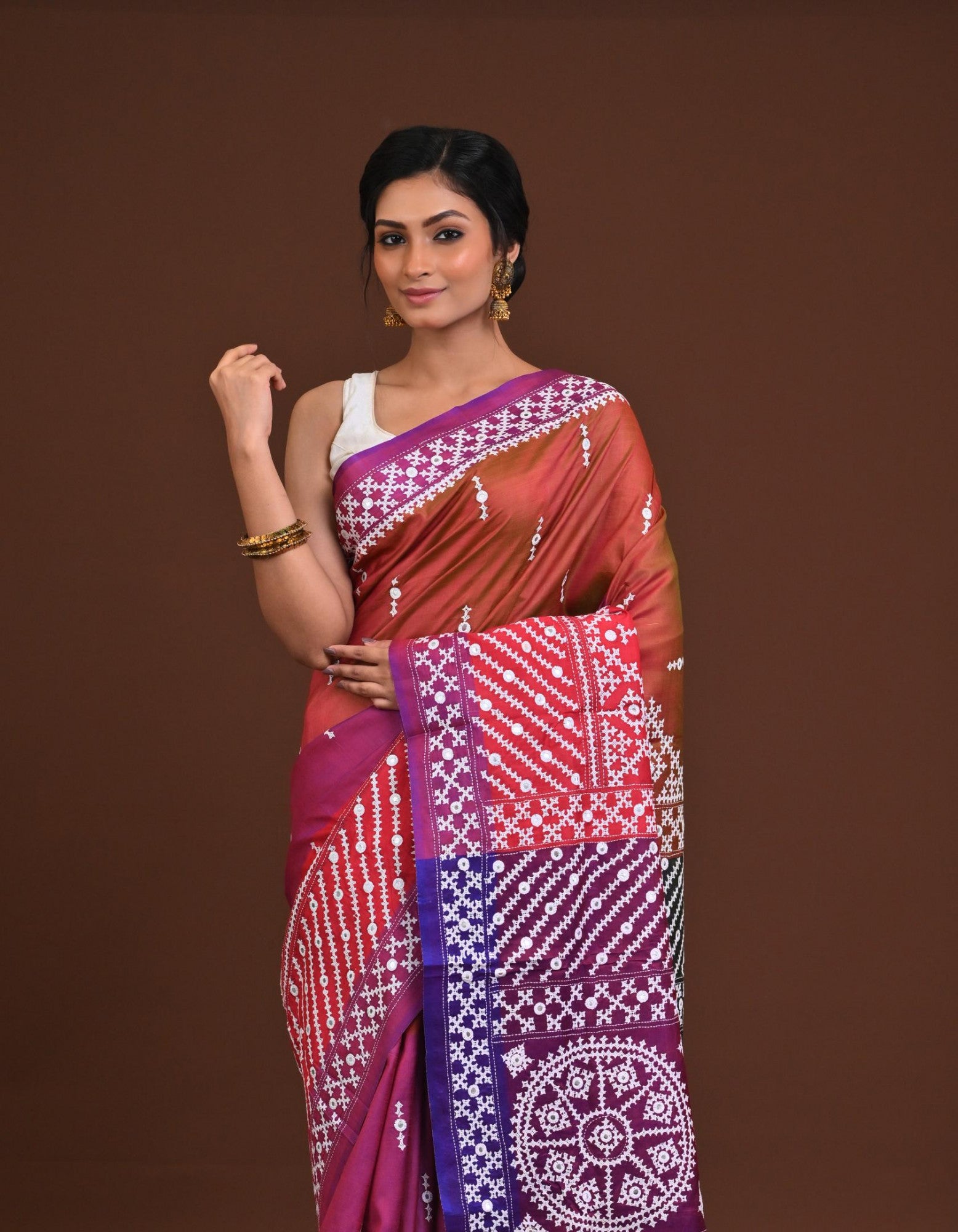 Gachi Silk Kantha Saree Thumbnail