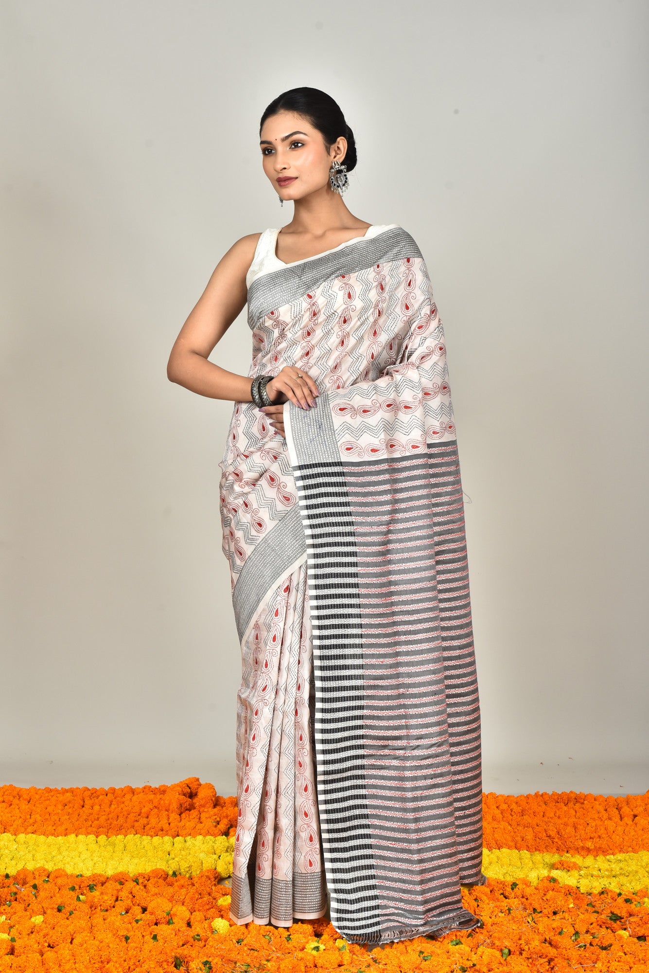 JALCHURI SILK KANTHA SAREE