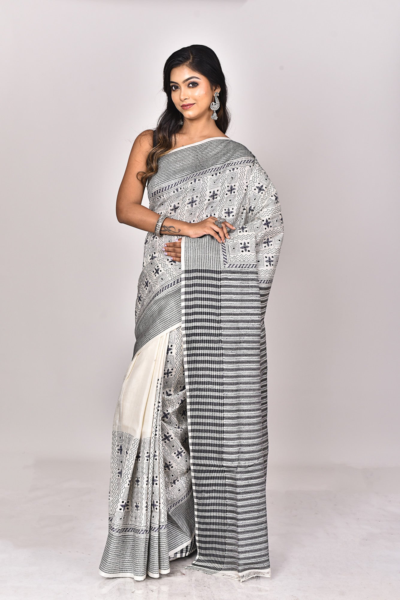 JALCHURI SILK KANTHA SAREE