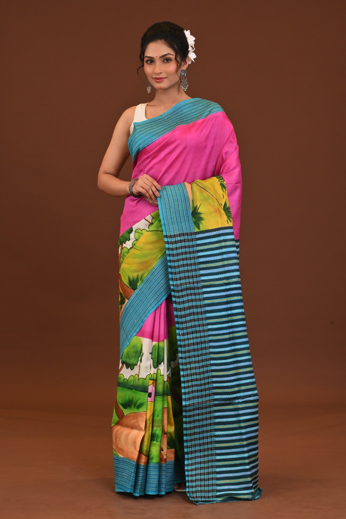 Jalchuri Silk Katha Saree Thumbnail