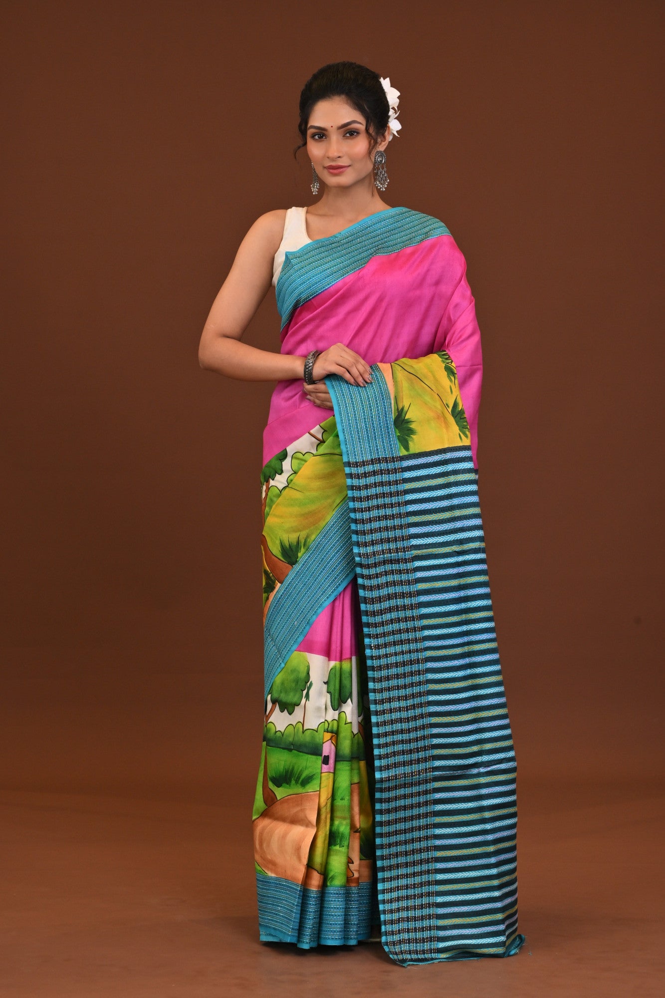 Jalchuri Silk Katha Saree Thumbnail