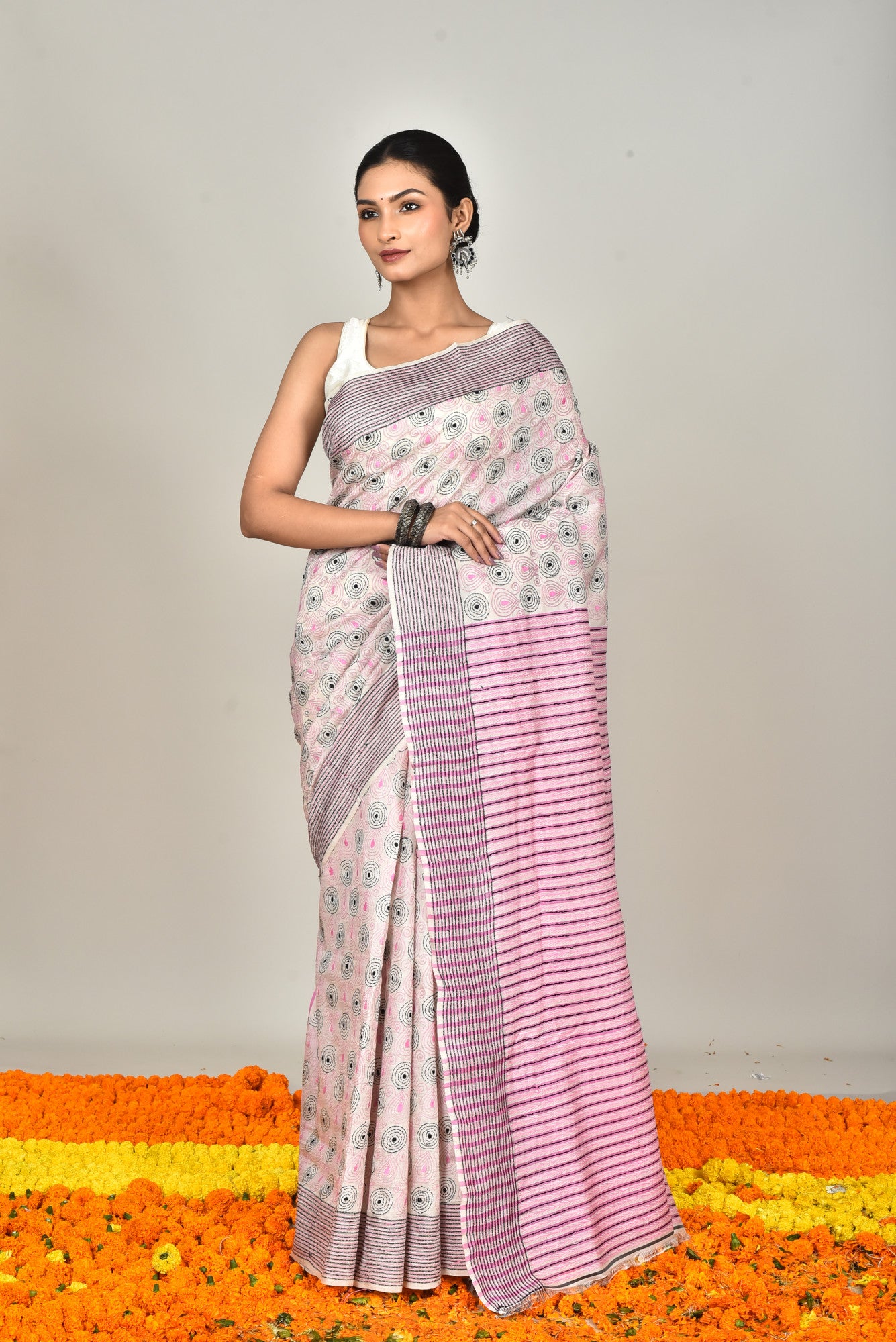 JALCHURI VORAT SILK KANTHA SAREE Thumbnail