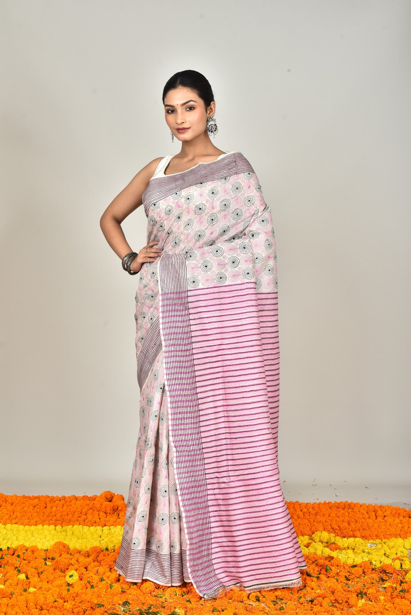 JALCHURI VORAT SILK KANTHA SAREE Thumbnail