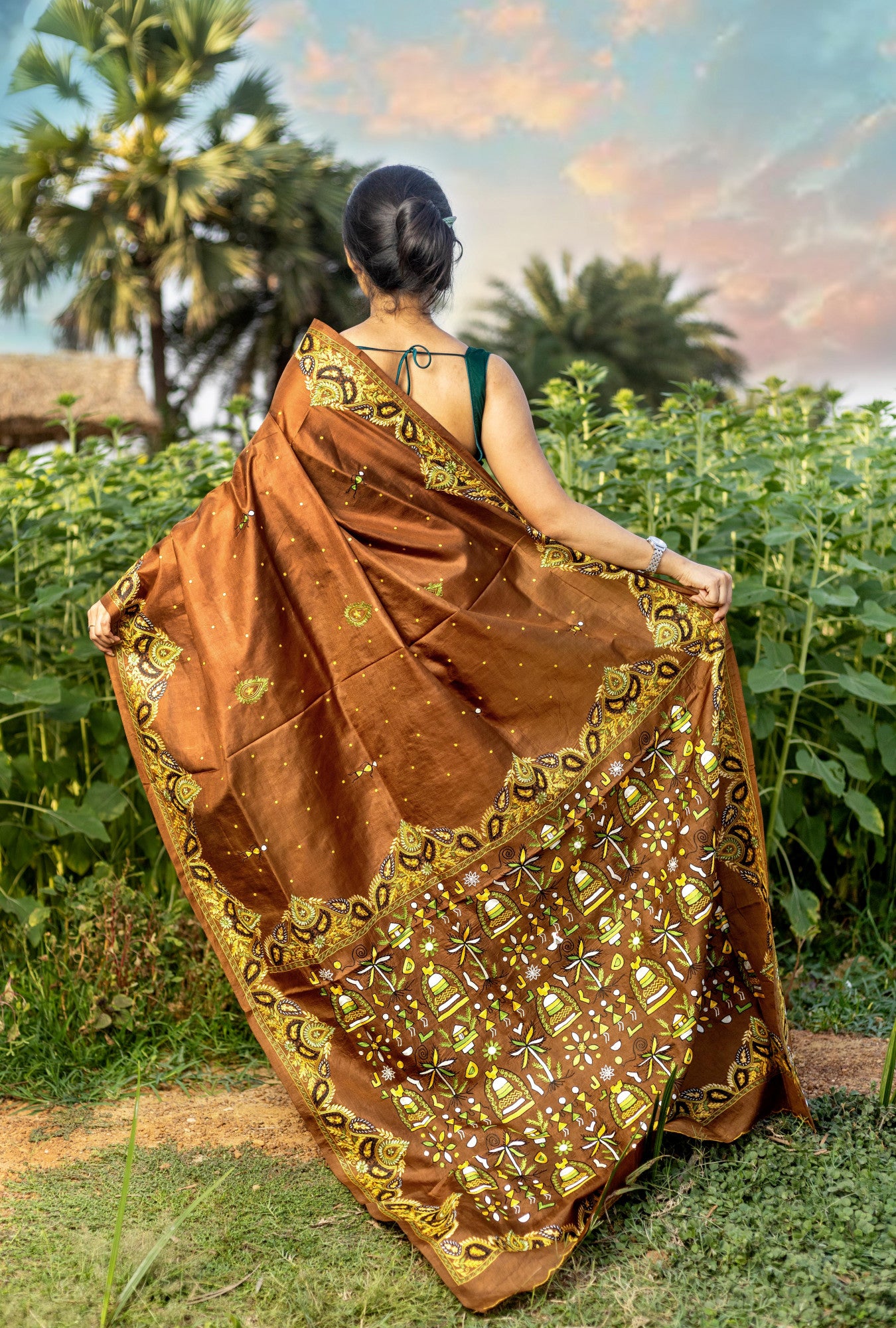 PURE SILK KANTHA SAREE