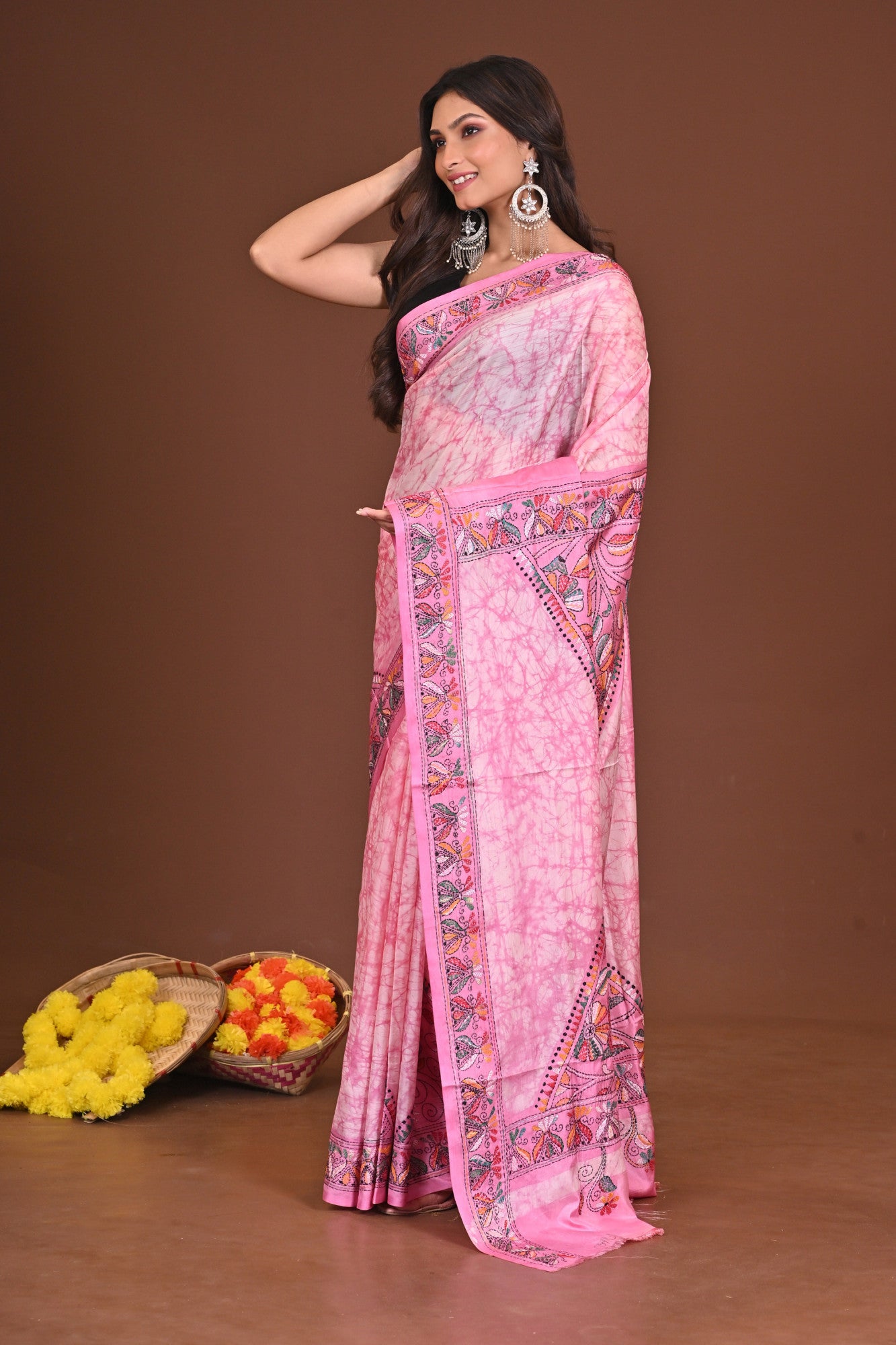 KOMOLRASHMI BLENDED SILK KANTHA SAREE Thumbnail