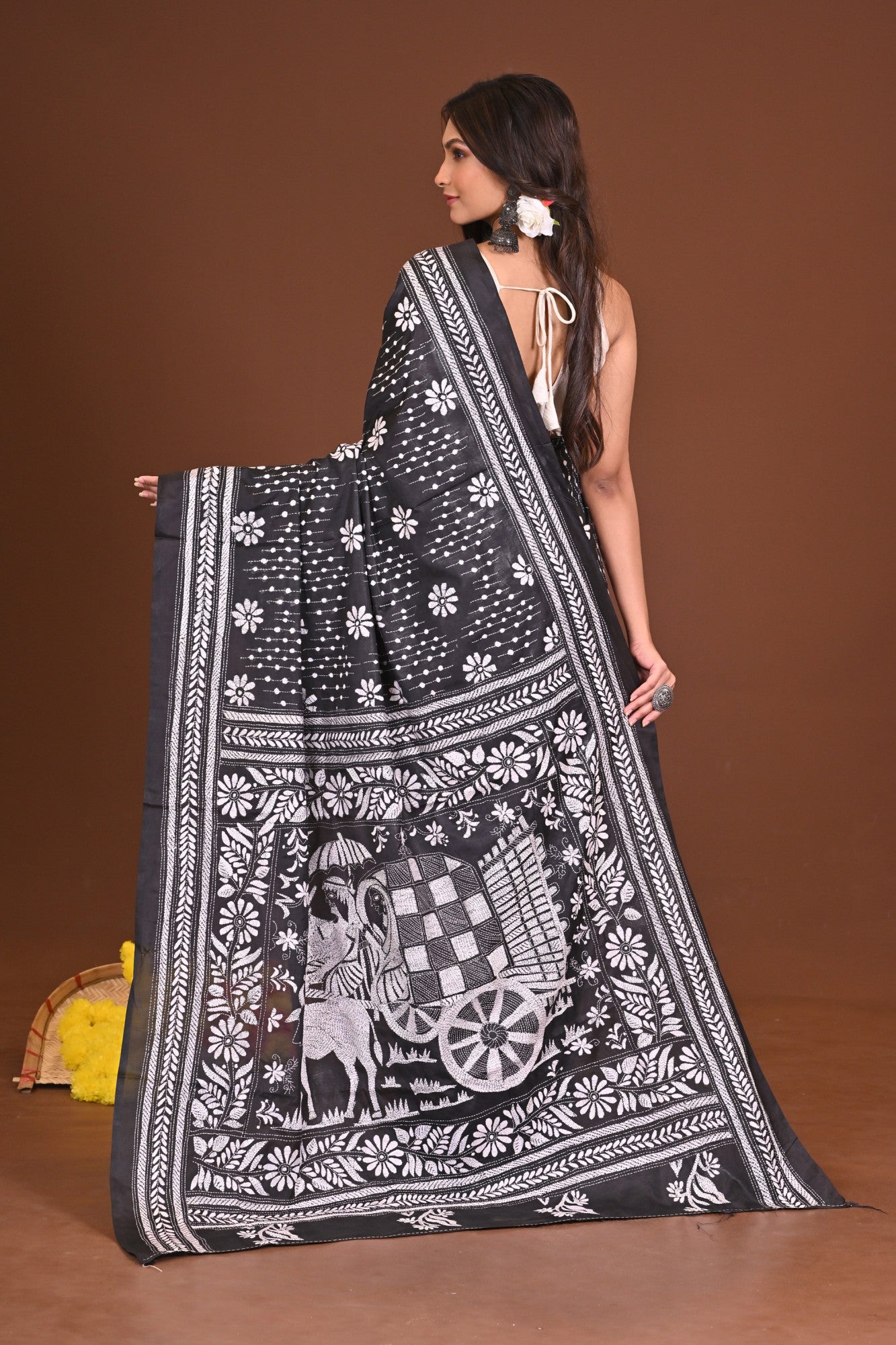 KRITTIKAKOBITA BLENDED SILK KANTHA SAREE Thumbnail